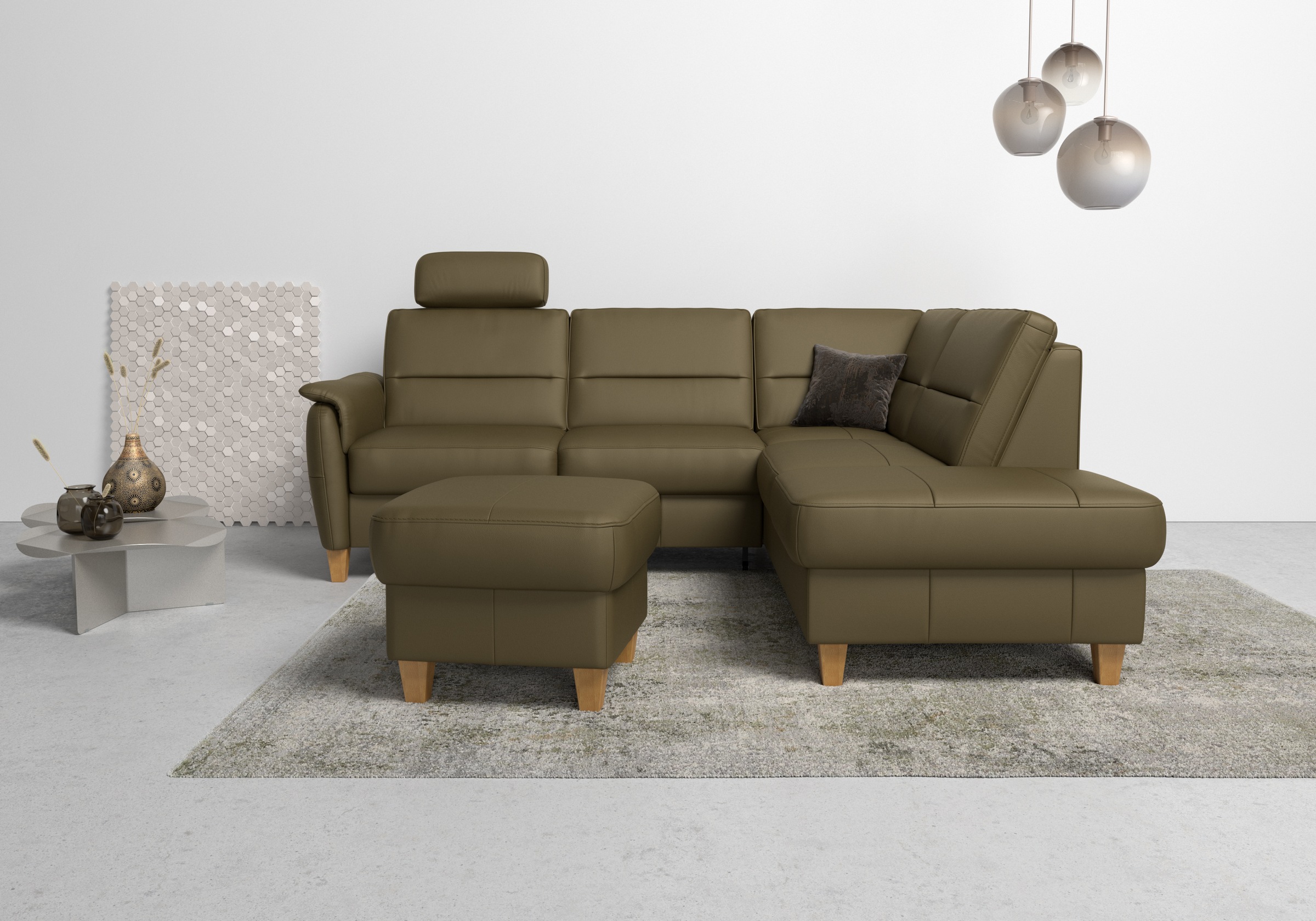 Image of Home affaire Ecksofa "Palmera L-Form, B: 236 cm" optional Bettfunktion & Bettkasten, Federkern
