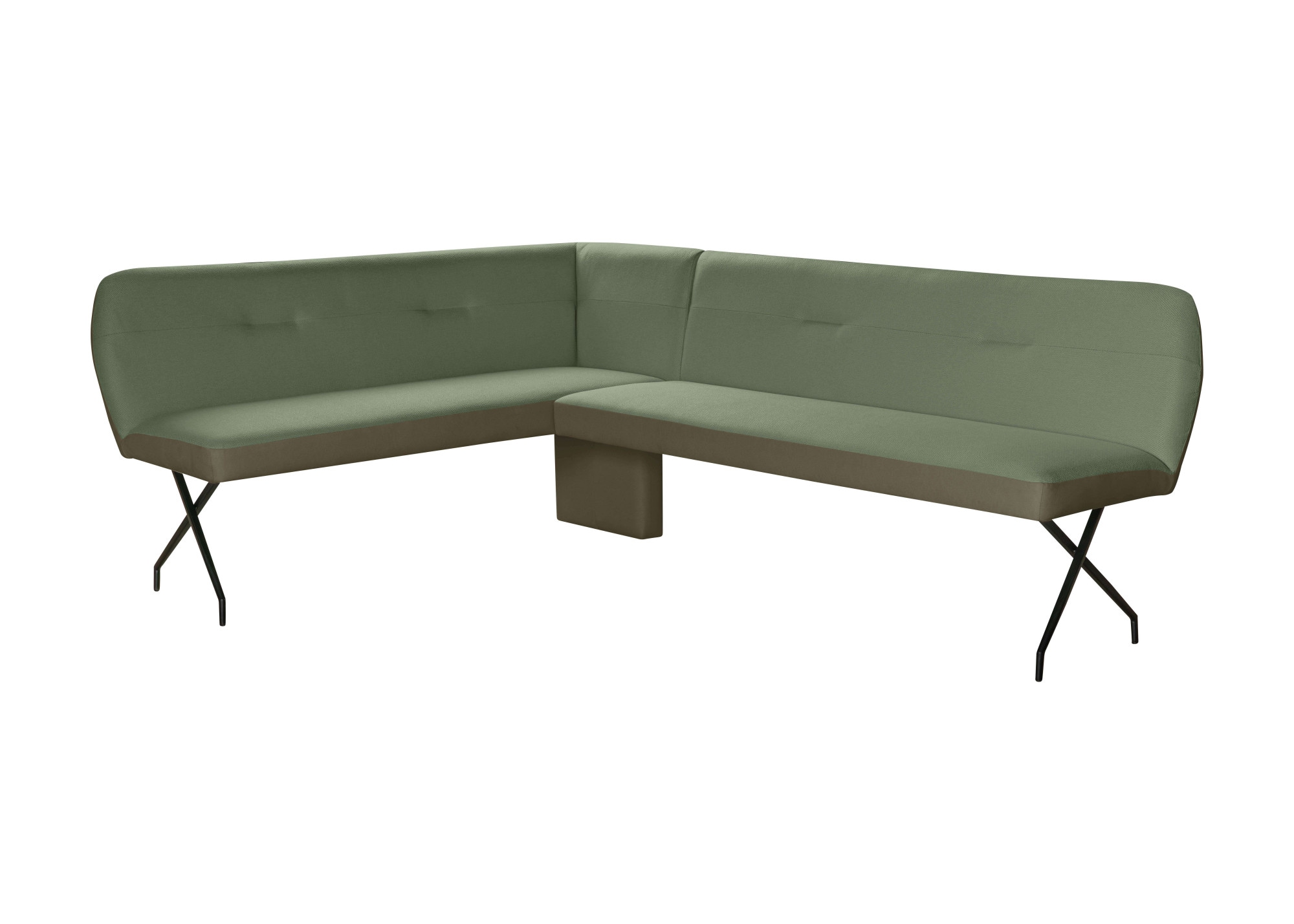 GOODproduct Eckbankgruppe »Gabi Essecke, Sitzgruppe, Eckbankgruppe, Küchenbankgruppe« Set, 4tlg, 4 tlg. tlg. Stuhl: 360° drehbar (Rückst.), 2-Stoff-Design. Wellenfederung Eckbank