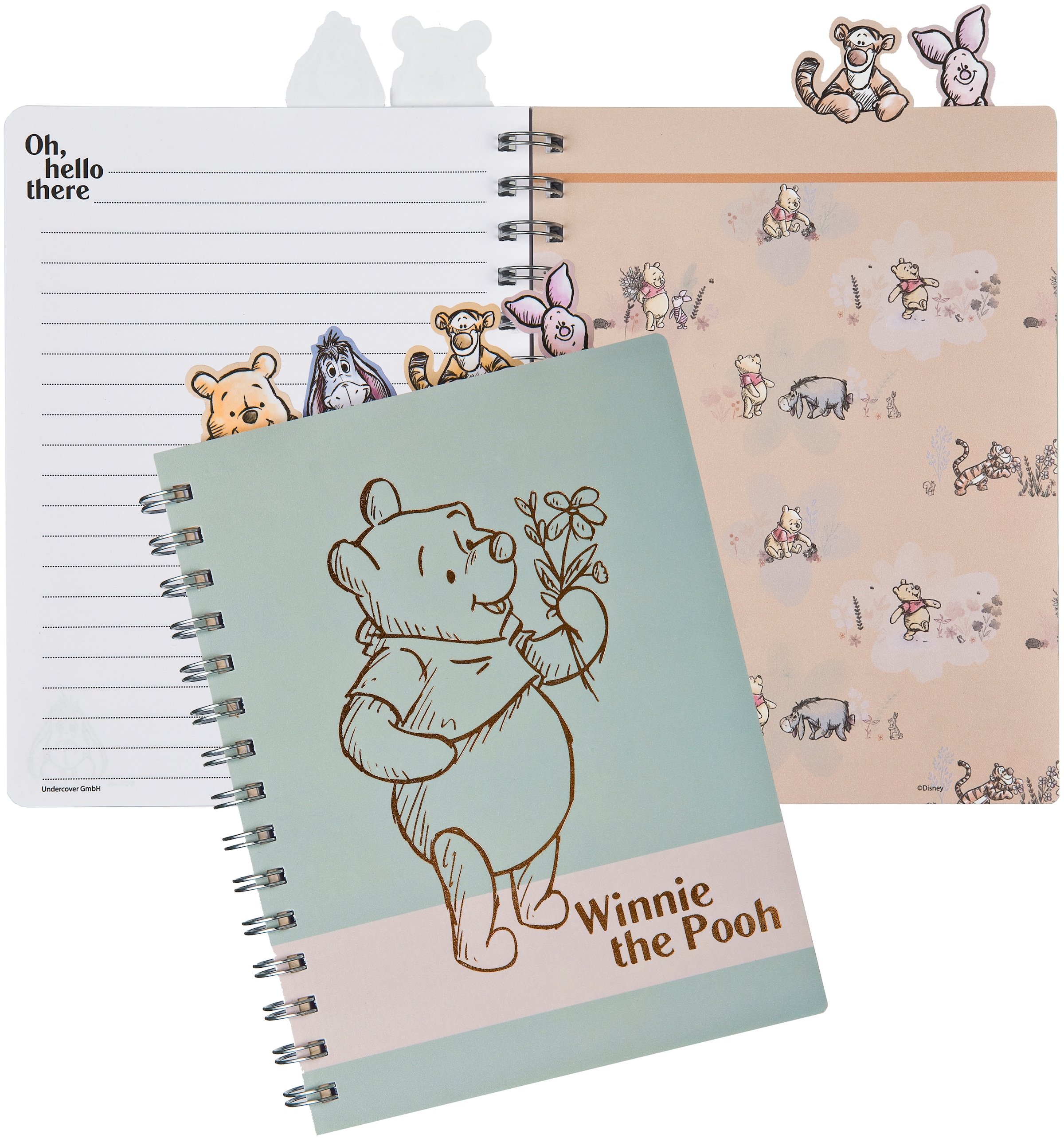 UNDERCOVER Sac à dos pour enfants »Winnie Pooh« incluant carnet A5 et trousse