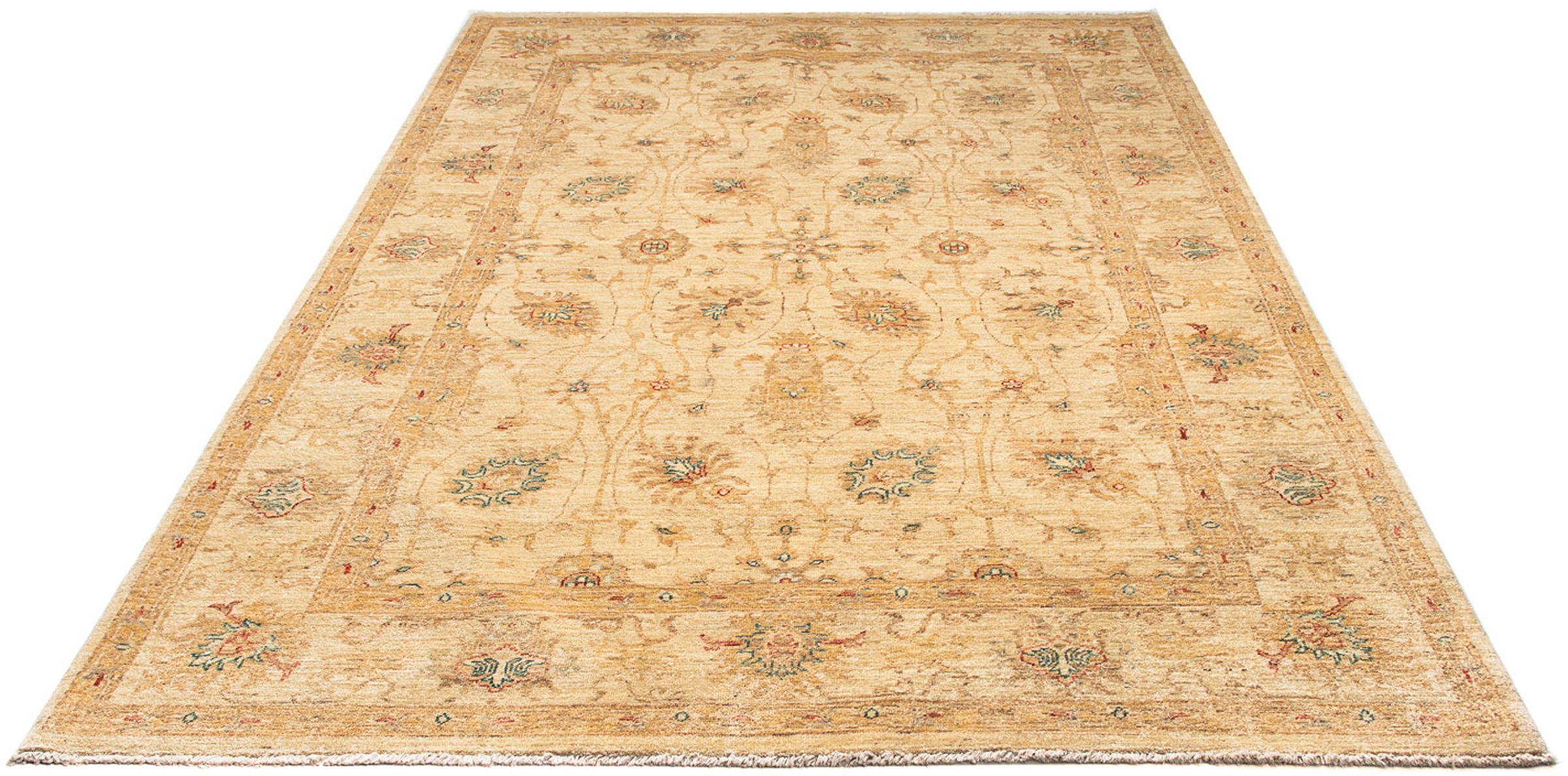 Image of morgenland Orientteppich »Ziegler - Kazak - 236 x 167 cm - beige«, rechteckig, 6 mm Höhe, Wohnzimmer, Handgeknüpft, Einzelstück mit Zertifikat bei Ackermann Versand Schweiz