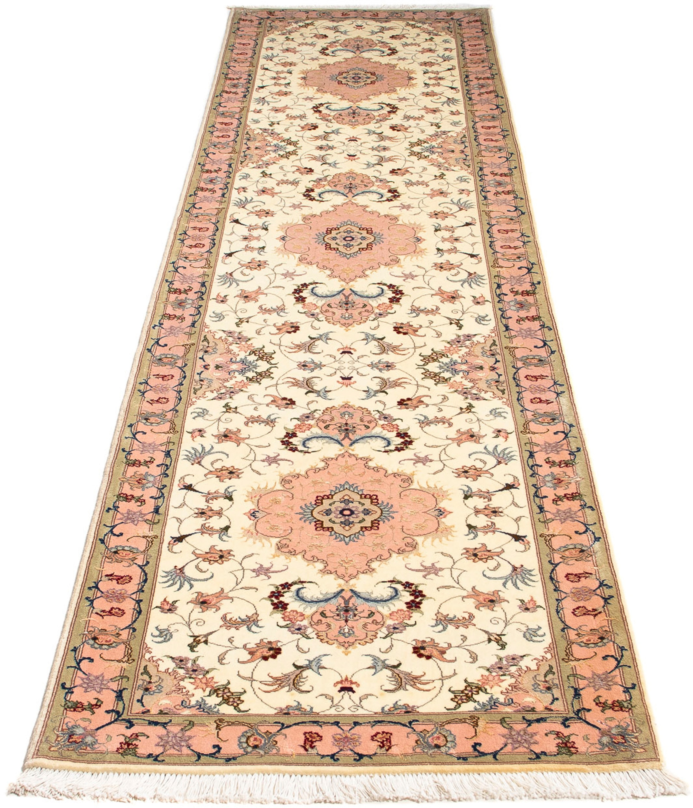 Image of morgenland Orientteppich »Perser - Täbriz - Royal - 300 x 74 cm - beige«, rechteckig, 7 mm Höhe, Wohnzimmer, Handgeknüpft, Einzelstück mit Zertifikat bei Ackermann Versand Schweiz