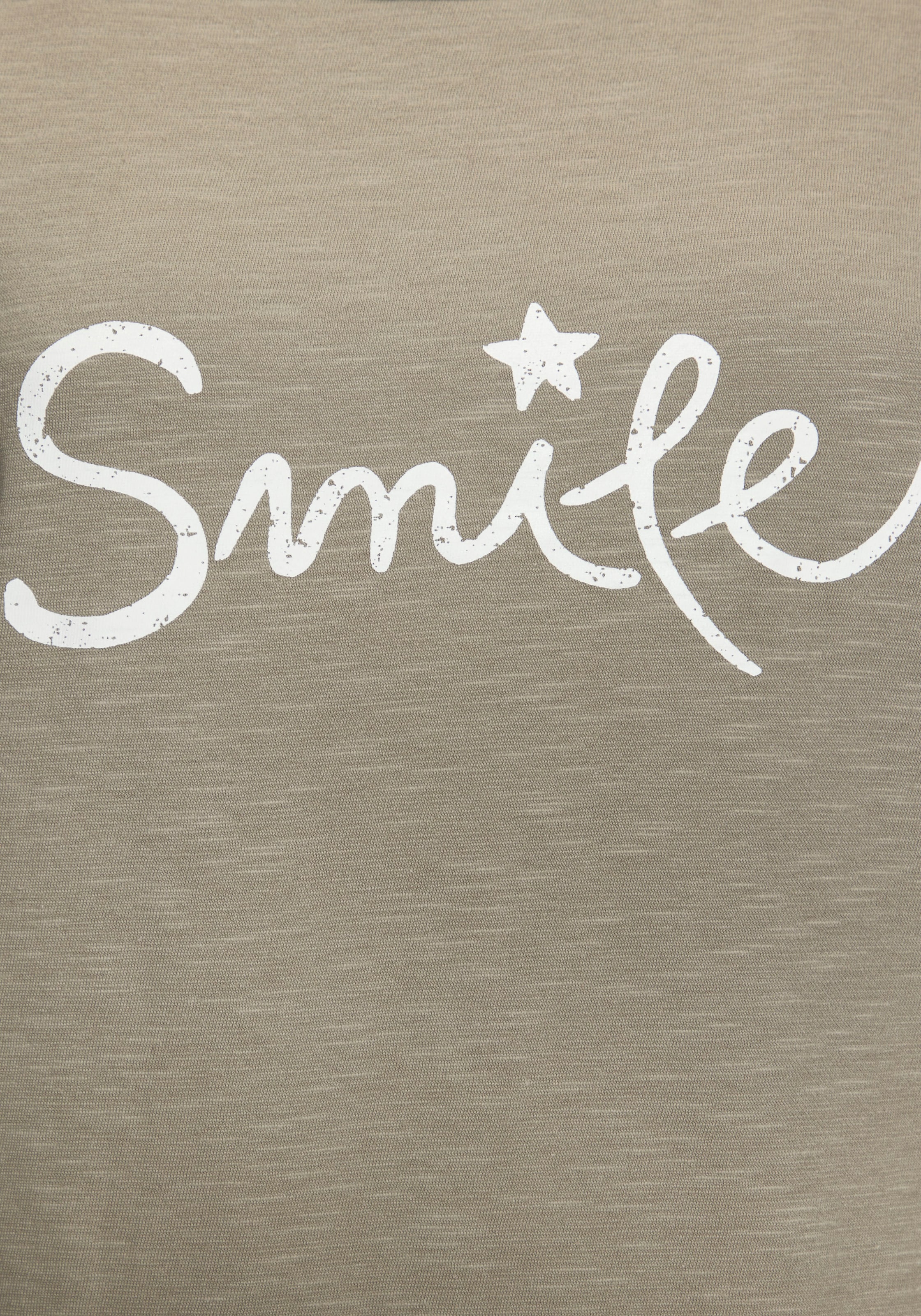 Beachtime T-Shirt »mit Frontdruck "Smile"«, aus weicher Baumwoll-Qualität