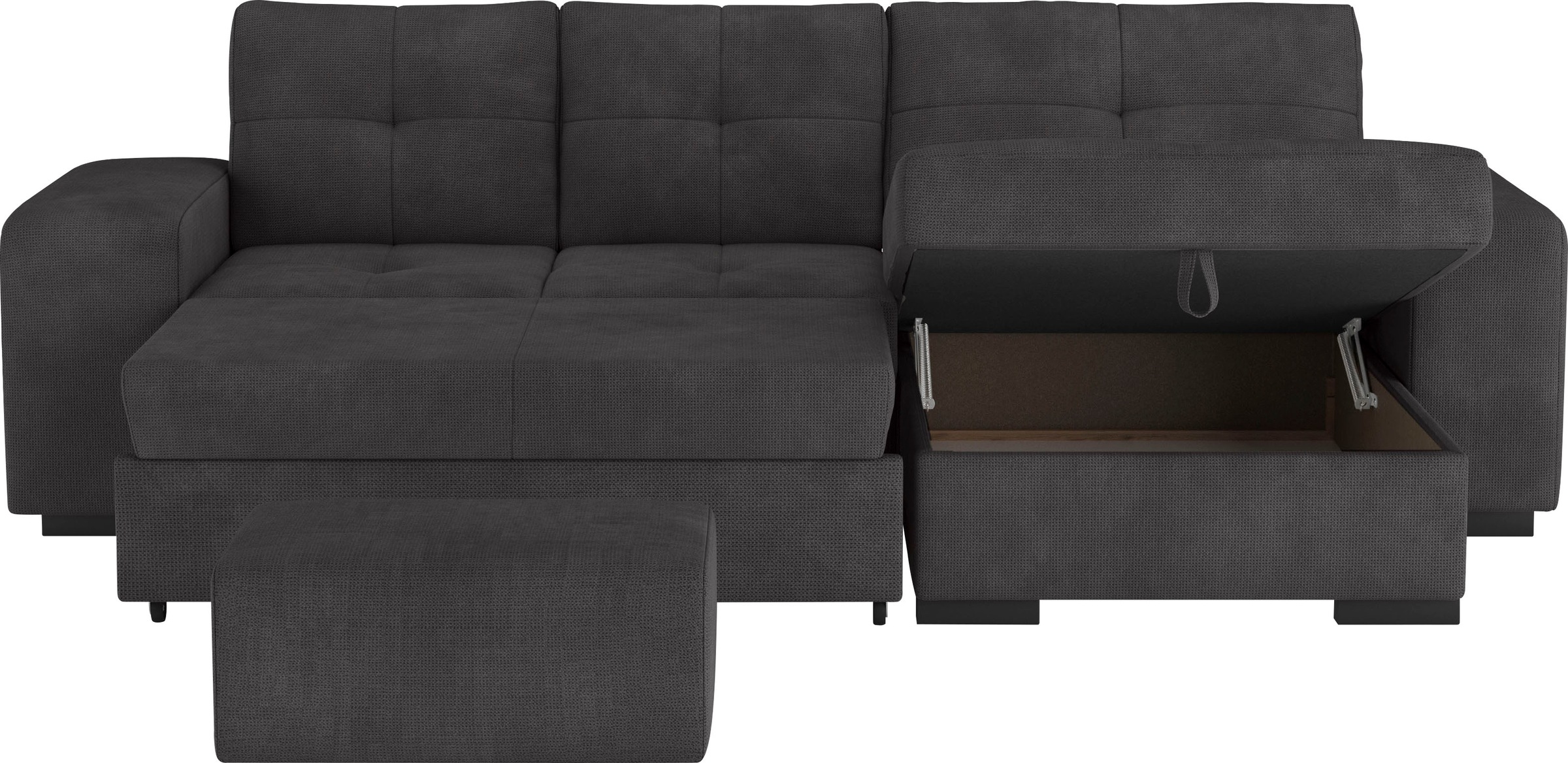 COTTA Ecksofa »Mattina L-Form«, mit Hocker, wahlweise mit Bettfunktion & Bettkasten