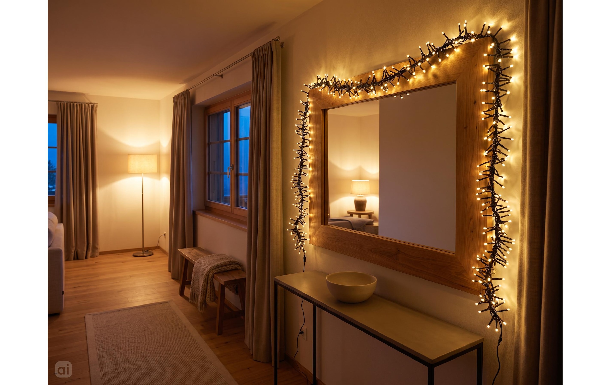 Cocon Lichterkette »Lichterkette Fenstersims, 720 LEDs Warmweiss, 9.3 m«
