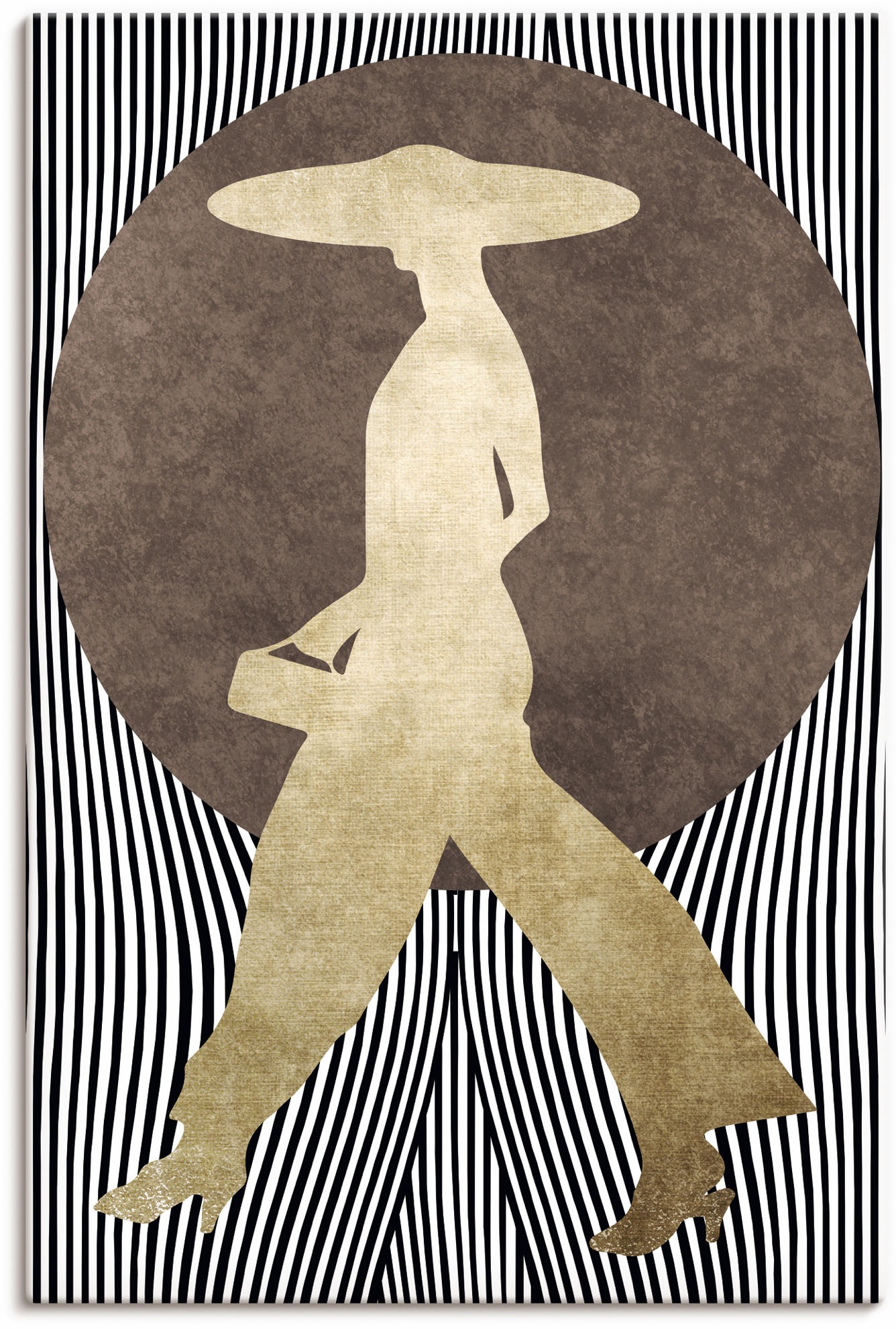 Image of Artland Leinwandbild "Madame Noir" Bilder von Frauen 1 Stk. tlg. auf Holzrahmen gespannt
