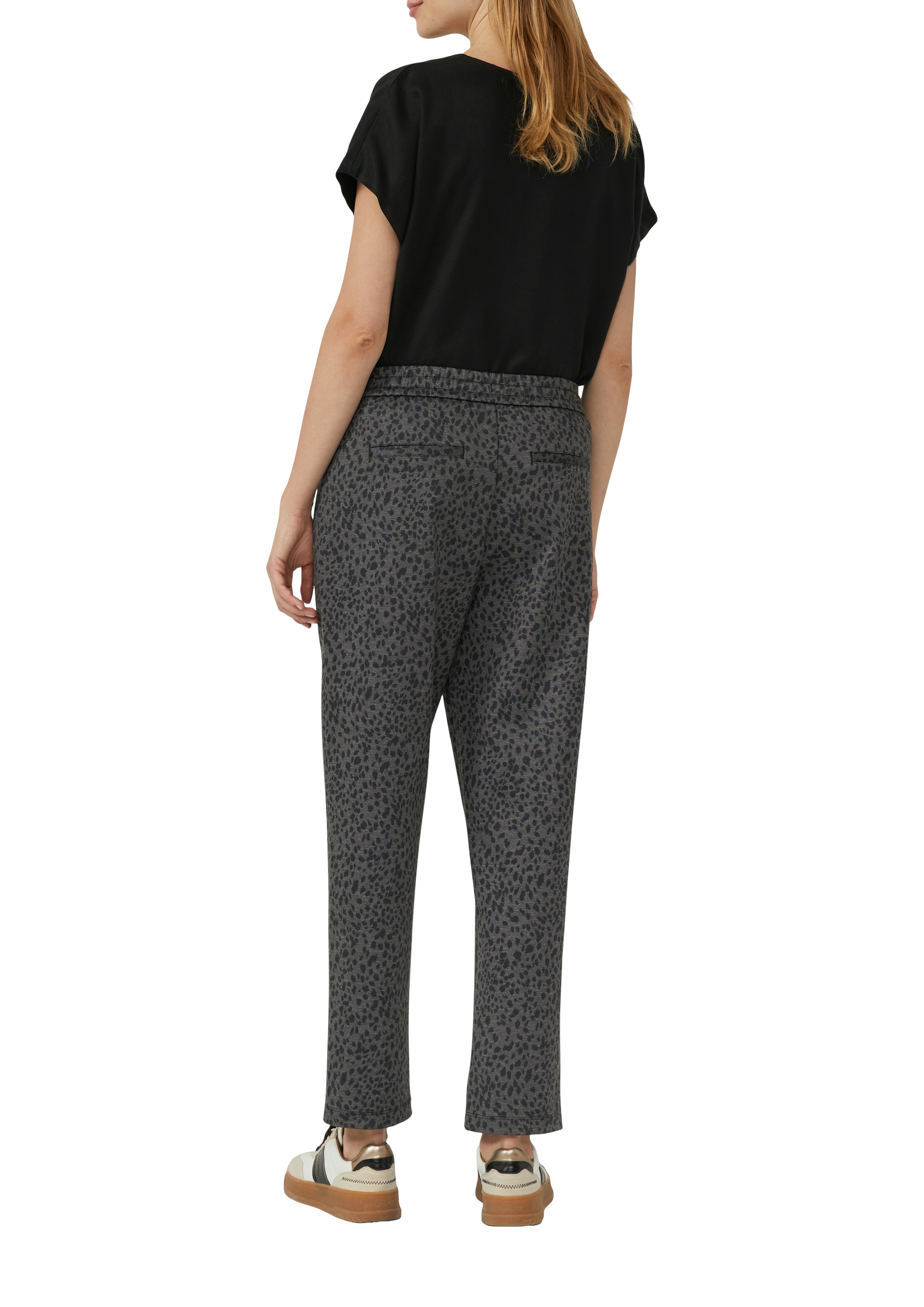 s.Oliver Pantalon en tissu  mit Leo-Print