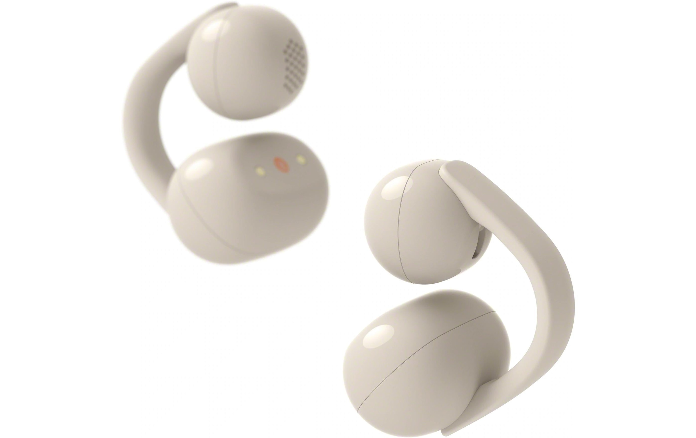 Sony Open-Ear-Kopfhörer »LinkBuds Clip WF-LC900« Bluetooth Rauschunterdrückung | True Wireless | integrierte Steuerung für Anrufe und Musik Open Ear Clip On Design, 10 Band EQ, KI Anruf, IPX4-Spritzwasserschutz