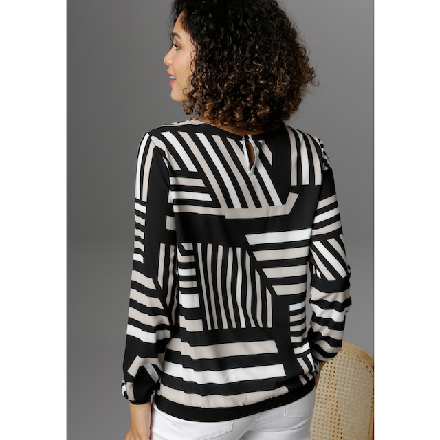 Muster ♕ mit versandkostenfrei Shirtbluse, bestellen Aniston grafischem SELECTED