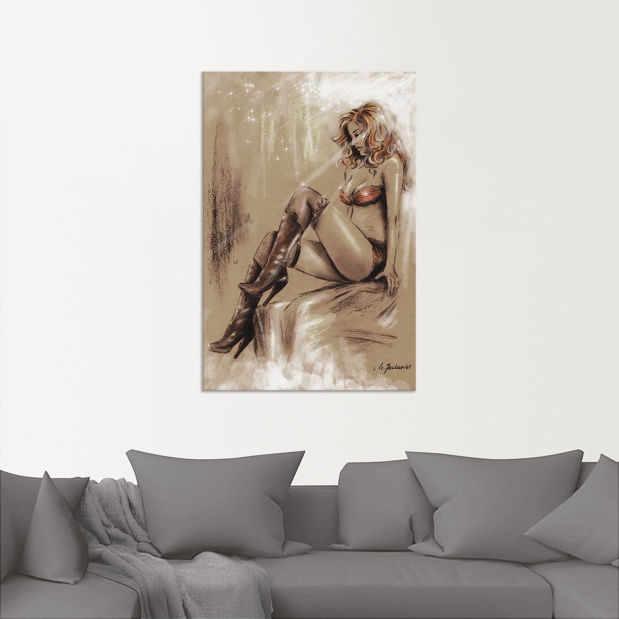 Artland Wandbild "High heels im Licht" Frau 1 Stk. tlg. als Alubild, Leinwandbild in verschied. Größen