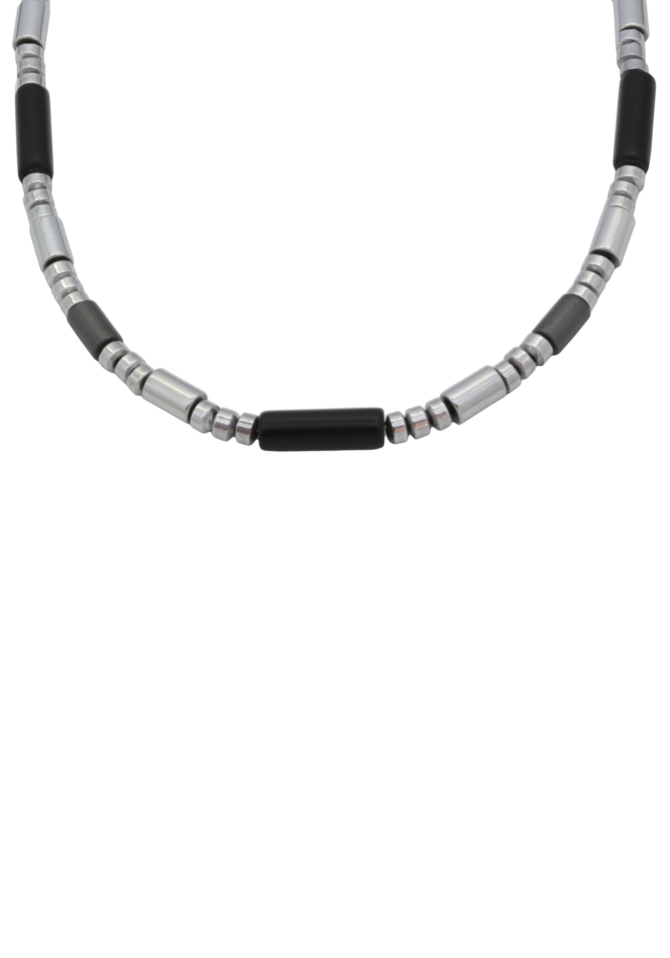 Image of Firetti Collier »glänzende und matte Walzen, massiv«, mit Onyx und Hämatit, Made in Germany bei Ackermann Versand Schweiz
