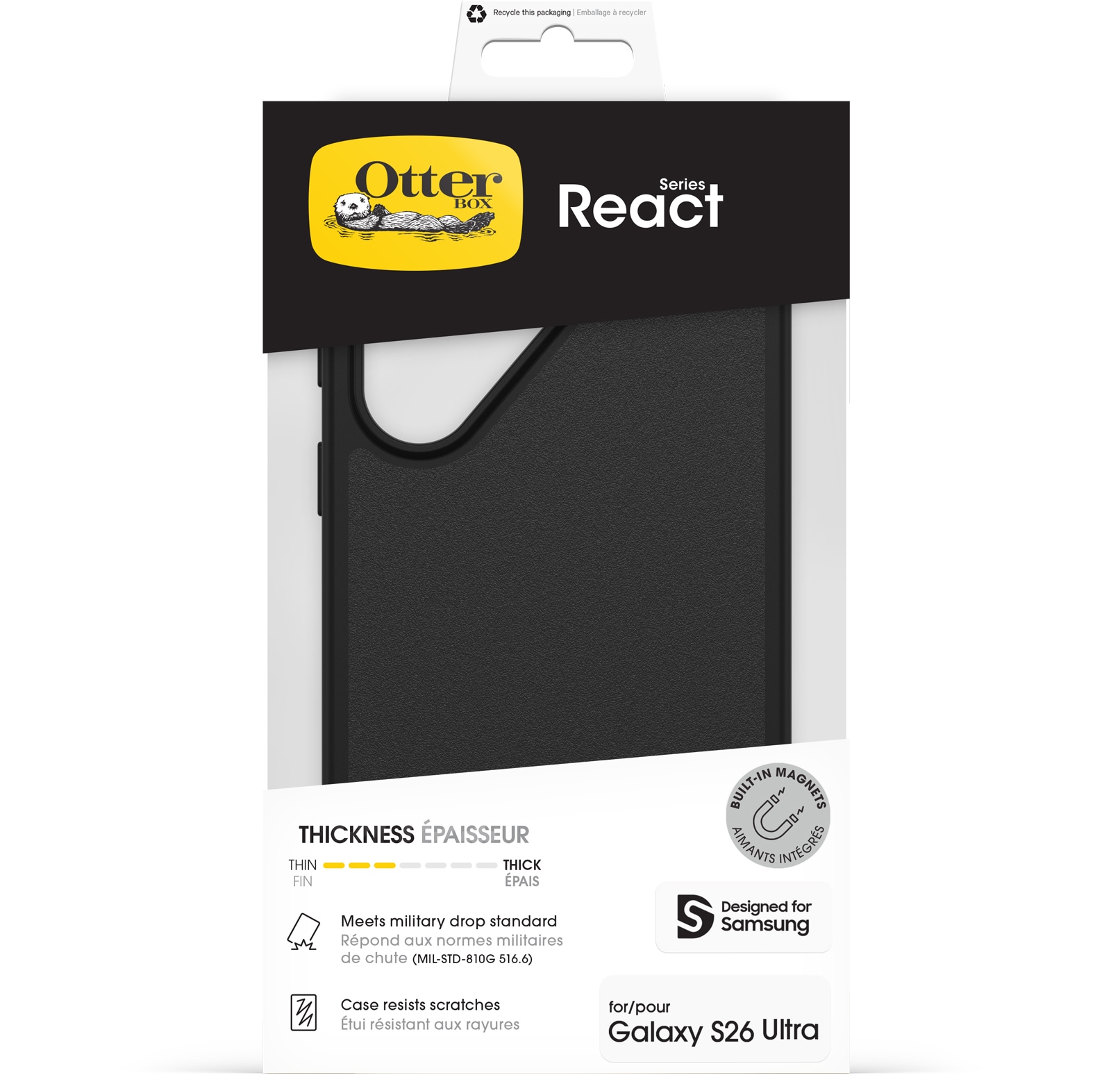 Otterbox Housse pour téléphone portable »React Series Magnets für Samsung Galaxy S26 Ultra« Backcover, Schutzhülle, Handyschutzhülle, Case, Schutzcase, stossfest