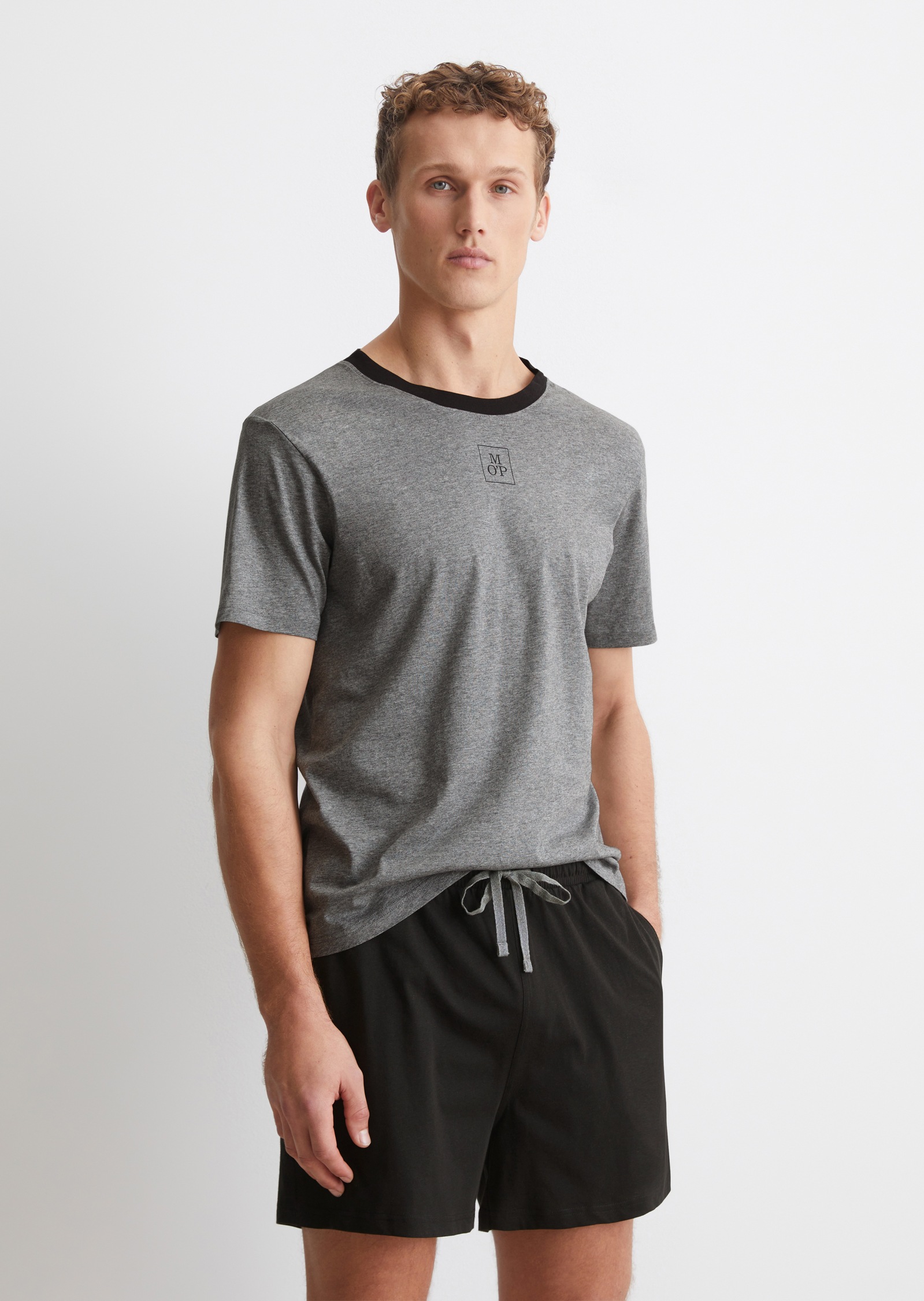 Image of Marc OPolo Shorty "Mix N Match Cotton" 2 tlg. Baumwolle, Jersey-Qualität, bequem, Kurzarm
