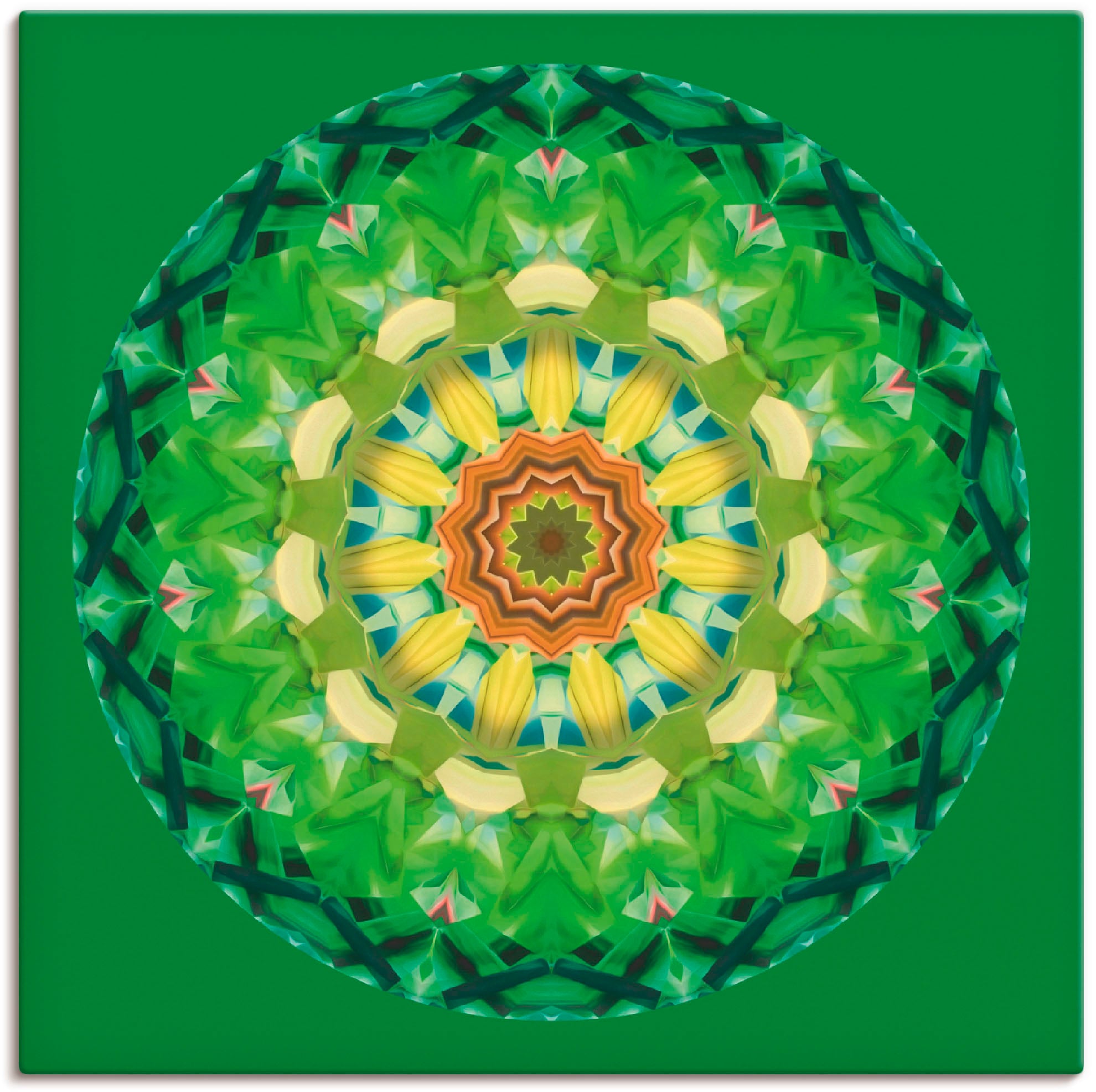 Image of Artland Leinwandbild "Mandala II" Muster 1 Stk. tlg. auf Holzrahmen gespannt