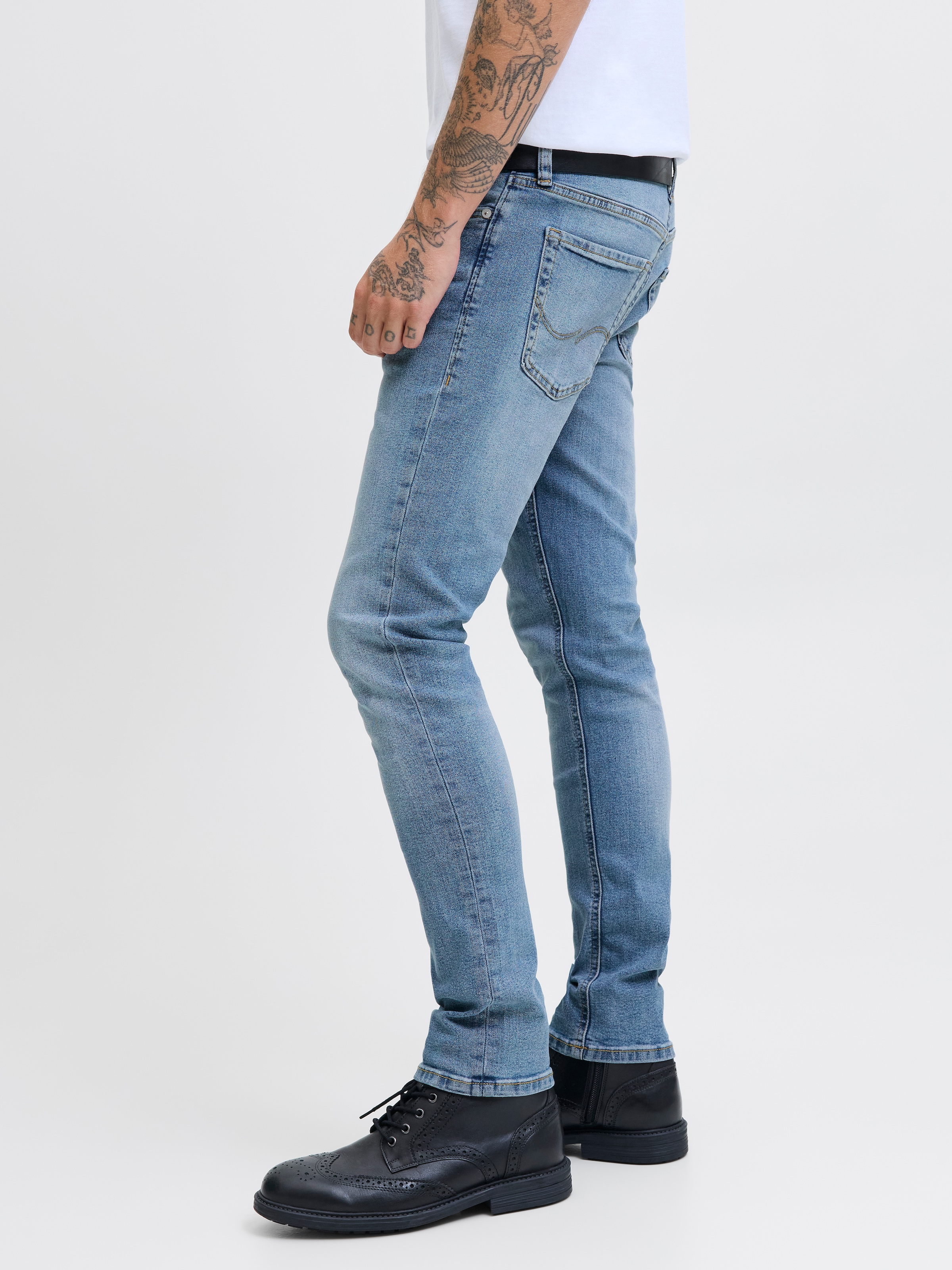 Jack & Jones Slim-fit-Jeans »JJIGLENN Jeans mit schmaler Beinform und Stretch für Komfort« Denim/Jeans, modisch, slim fit, Baumwollmischung