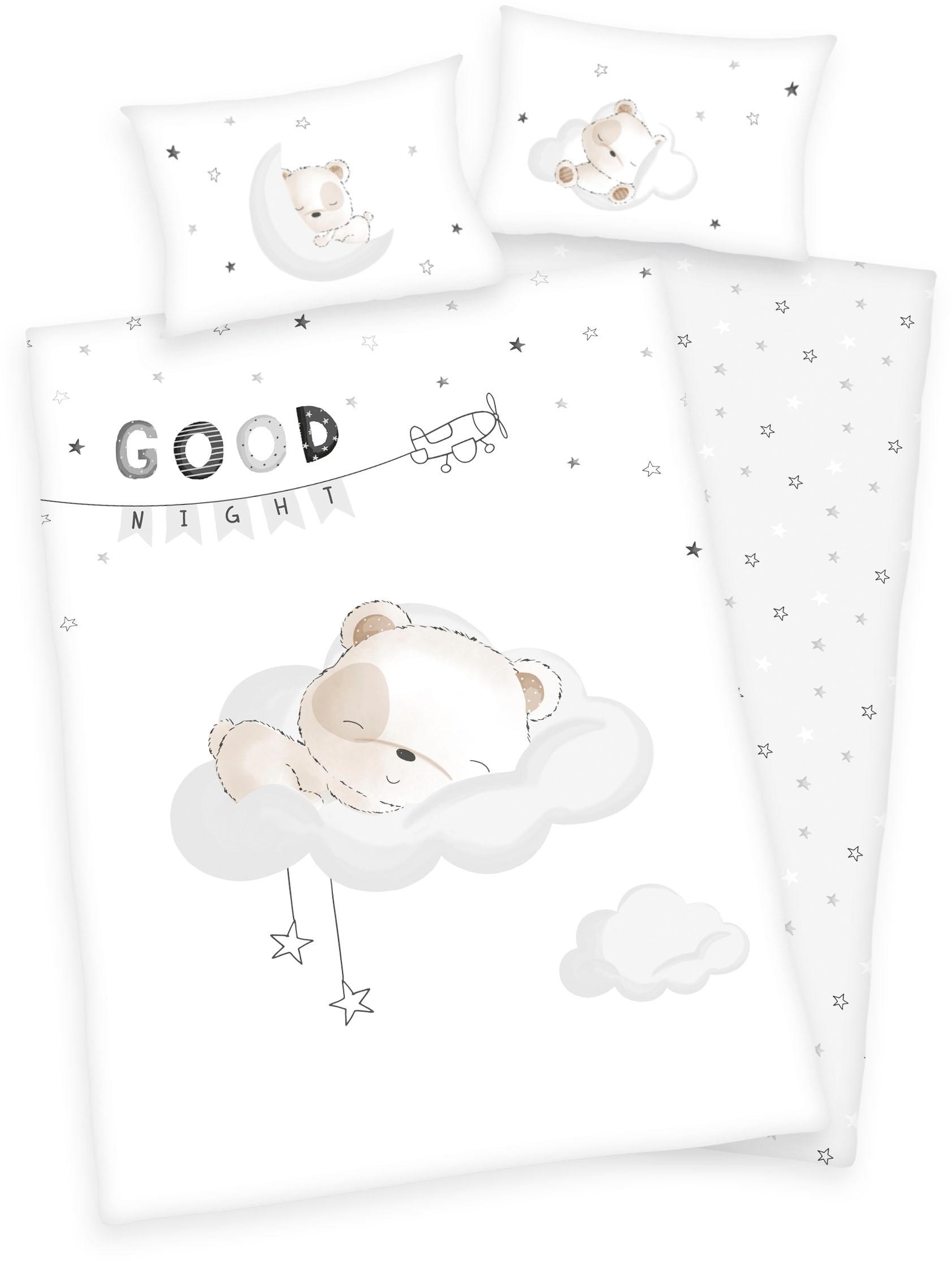 Image of Baby Best Babybettwäsche "Baby Best "Sleeping little bear"" mit Stern und Teddy