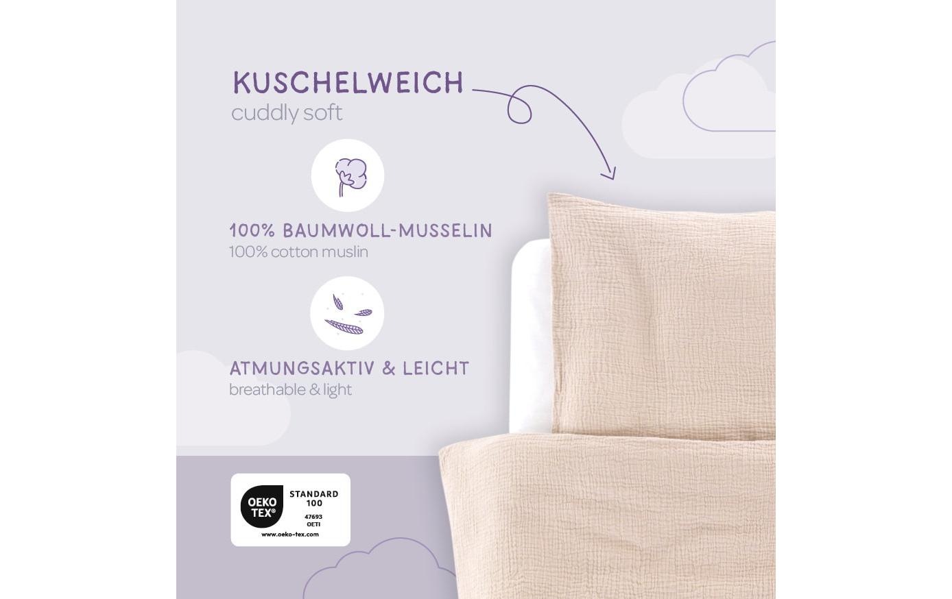 Träumeland Kinderbettwäsche »Musselin 100 x 135 cm + 40 x 60 cm«