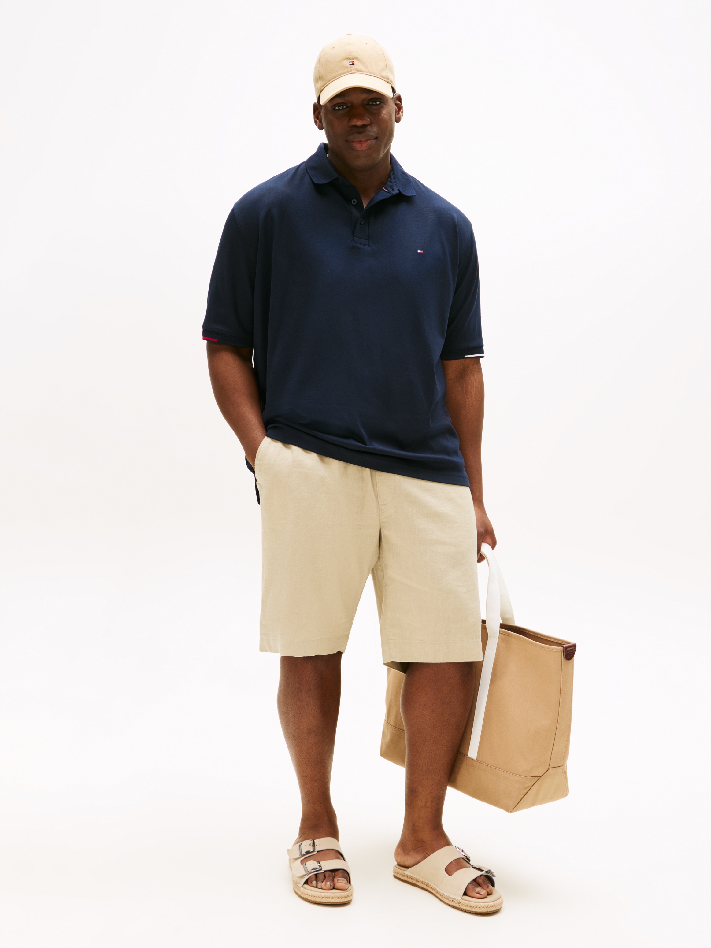 Tommy Hilfiger Big & Tall Poloshirt »BT-INTERLOCK FLAGCUFF SLIM FIT-B«, Grosse Grössen