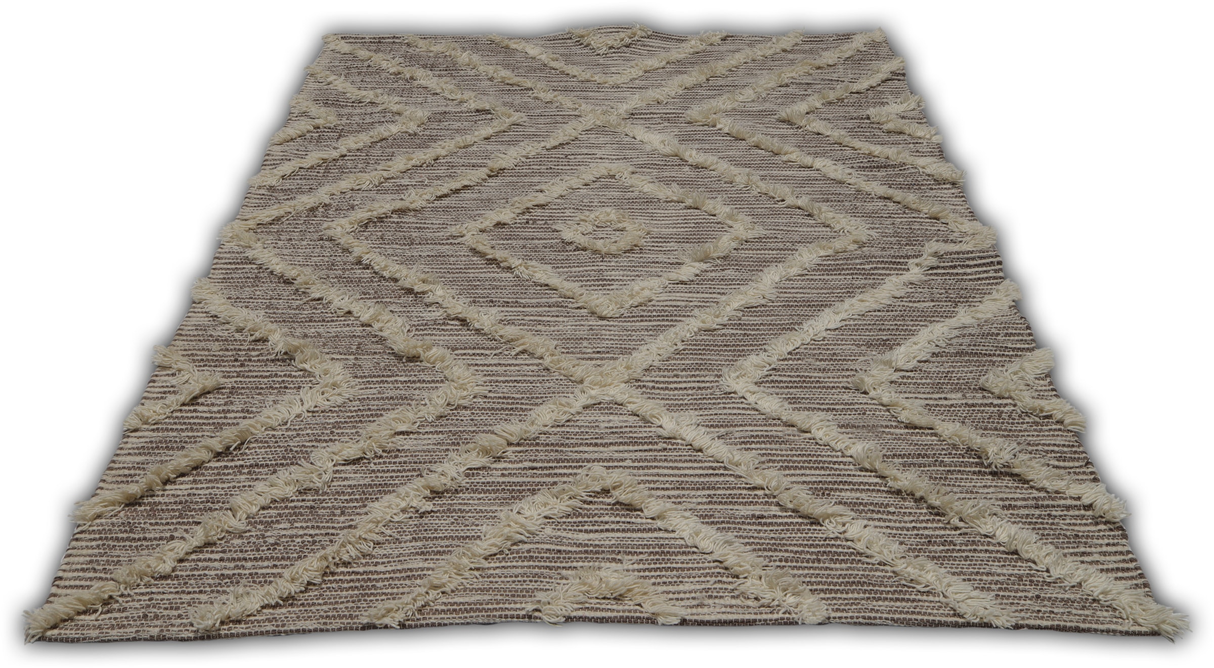 ♕ my home Teppich »Kanja«, versandkostenfrei Rauten-Design auf weiche Boho Look, Haptik, rechteckig, Berber-Optik