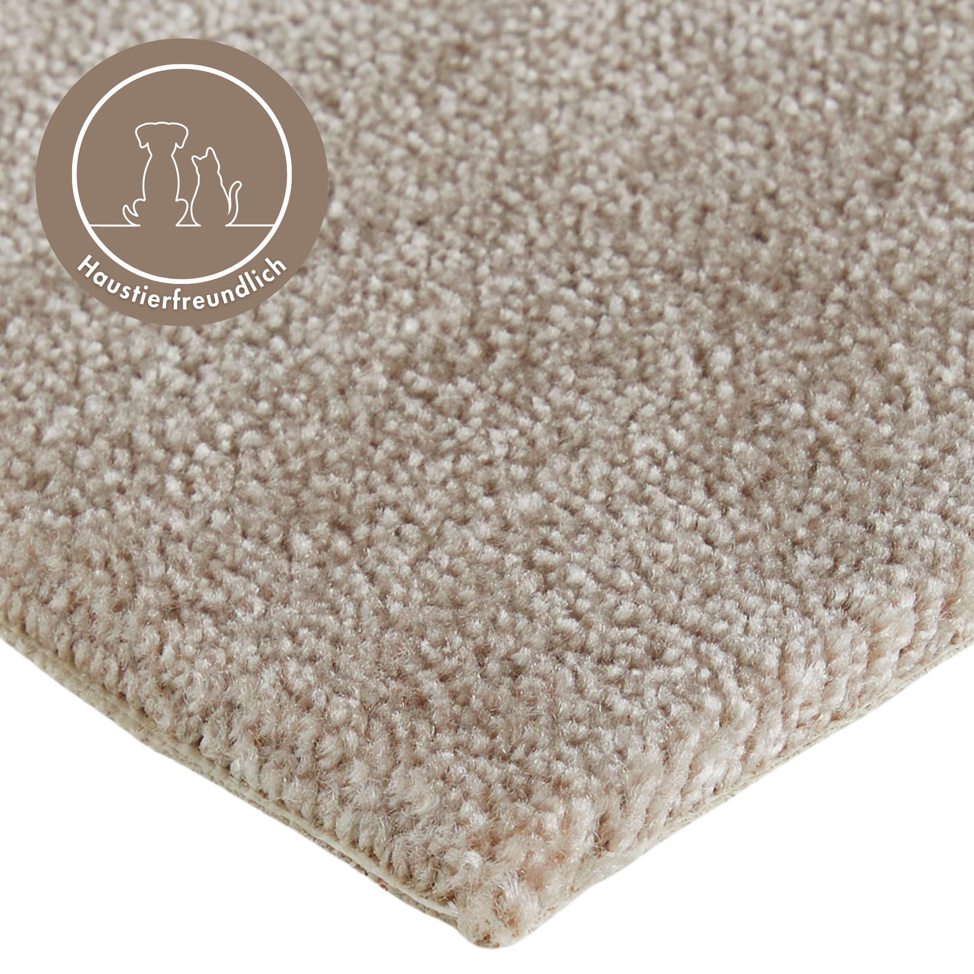 Andiamo Teppichboden »Levin, Velours, Made in Belgium«, rechteckig, 10 mm Höhe, Uni Farben, Breite 400 cm oder 500 cm, weiche Qualität