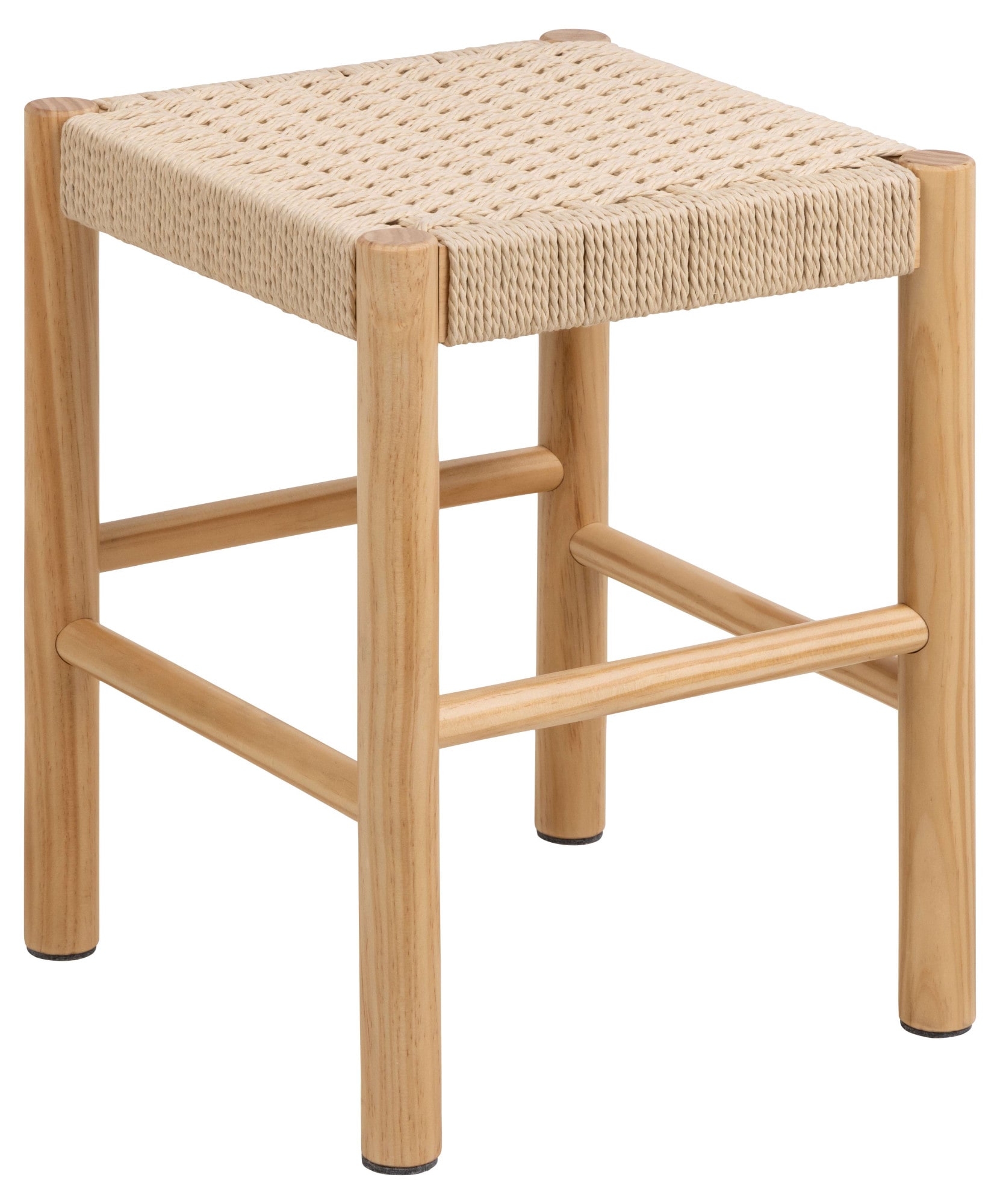 Image of ACTONA GROUP Stuhl "Alvin, Hocker" () Hocker, off-white Papiergeflecht, mit geflochtenem Muster, 35x35x45cm
