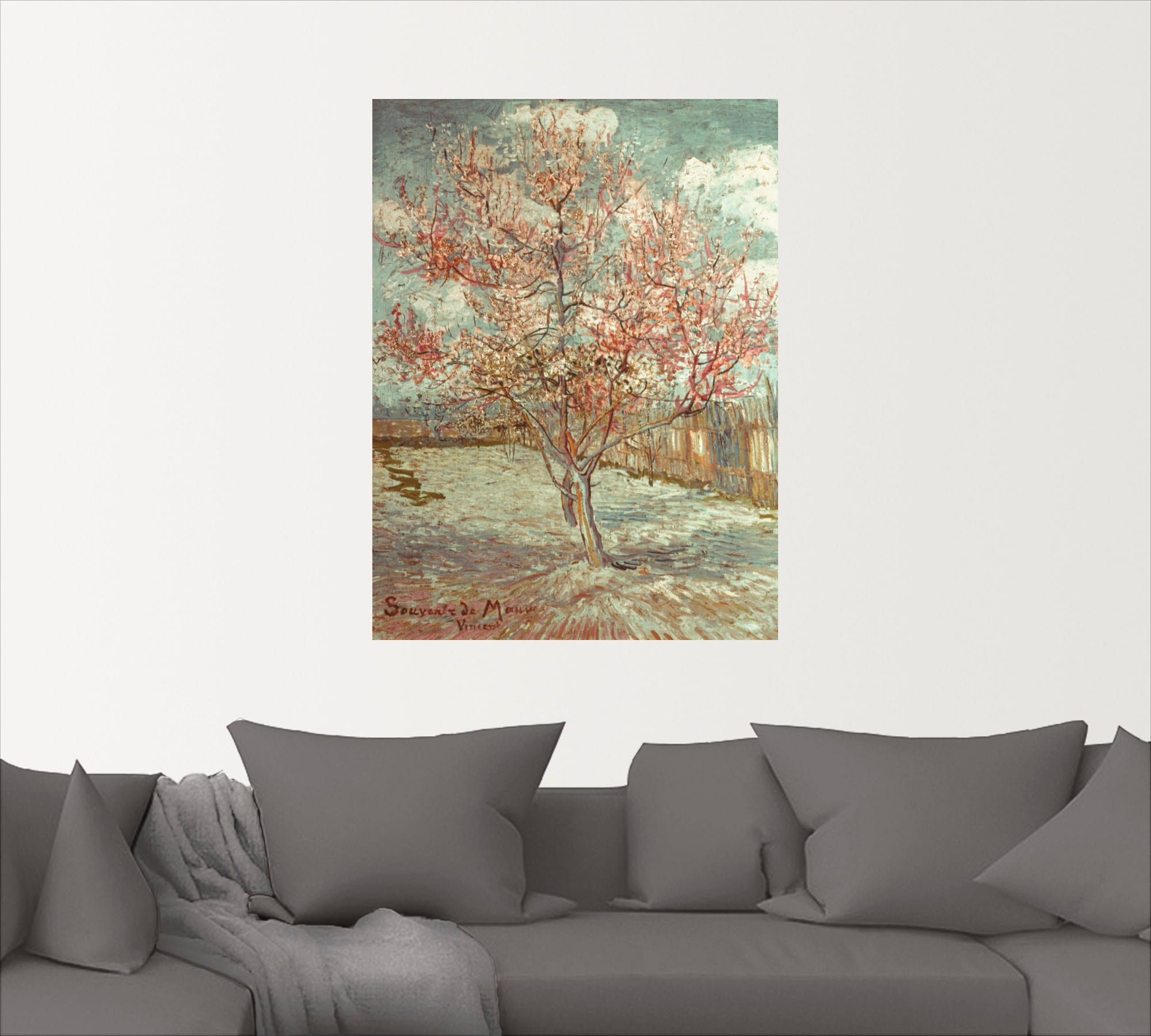 Artland Wandbild »Blühender Pfirsichbaum, 1888«, Wiesen & Bäume, (1 St.), als Alubild, Outdoorbild, Leinwandbild, Poster, Wandaufkleber