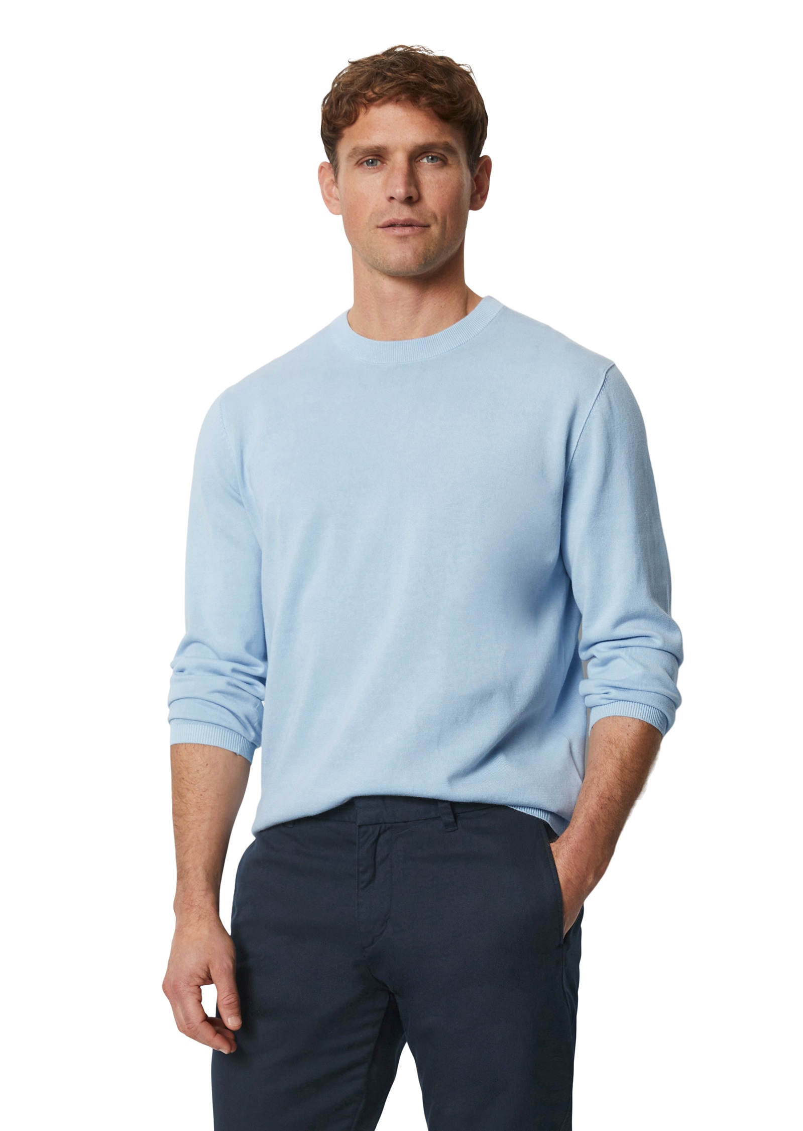 Marc O'Polo Rundhalspullover, in cleaner Basic-Form