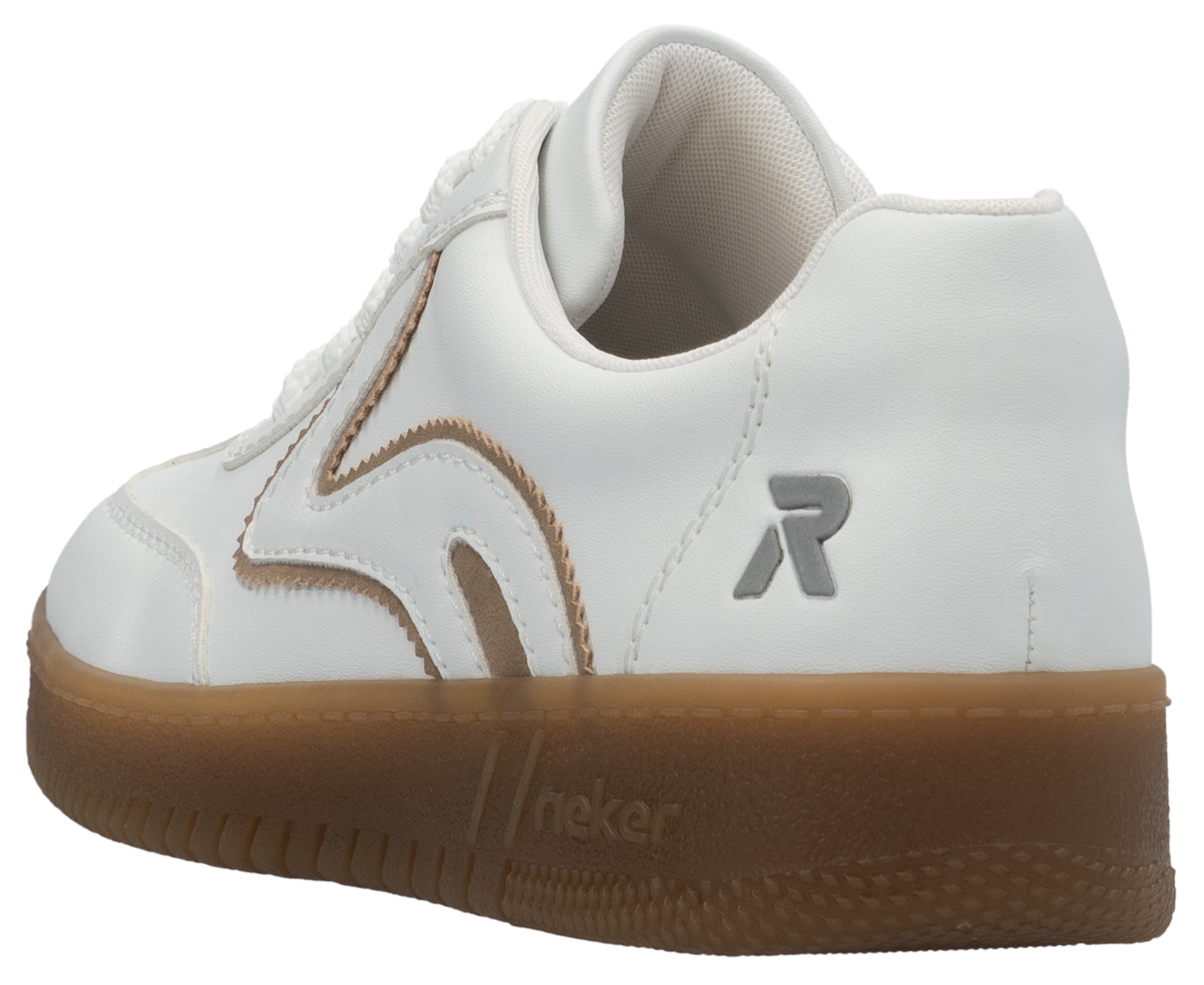 RIEKER Sport Baskets à plateforme  , Freizeitschuh, Halbschuh, Schnürschuh in veganer Verarbeitung