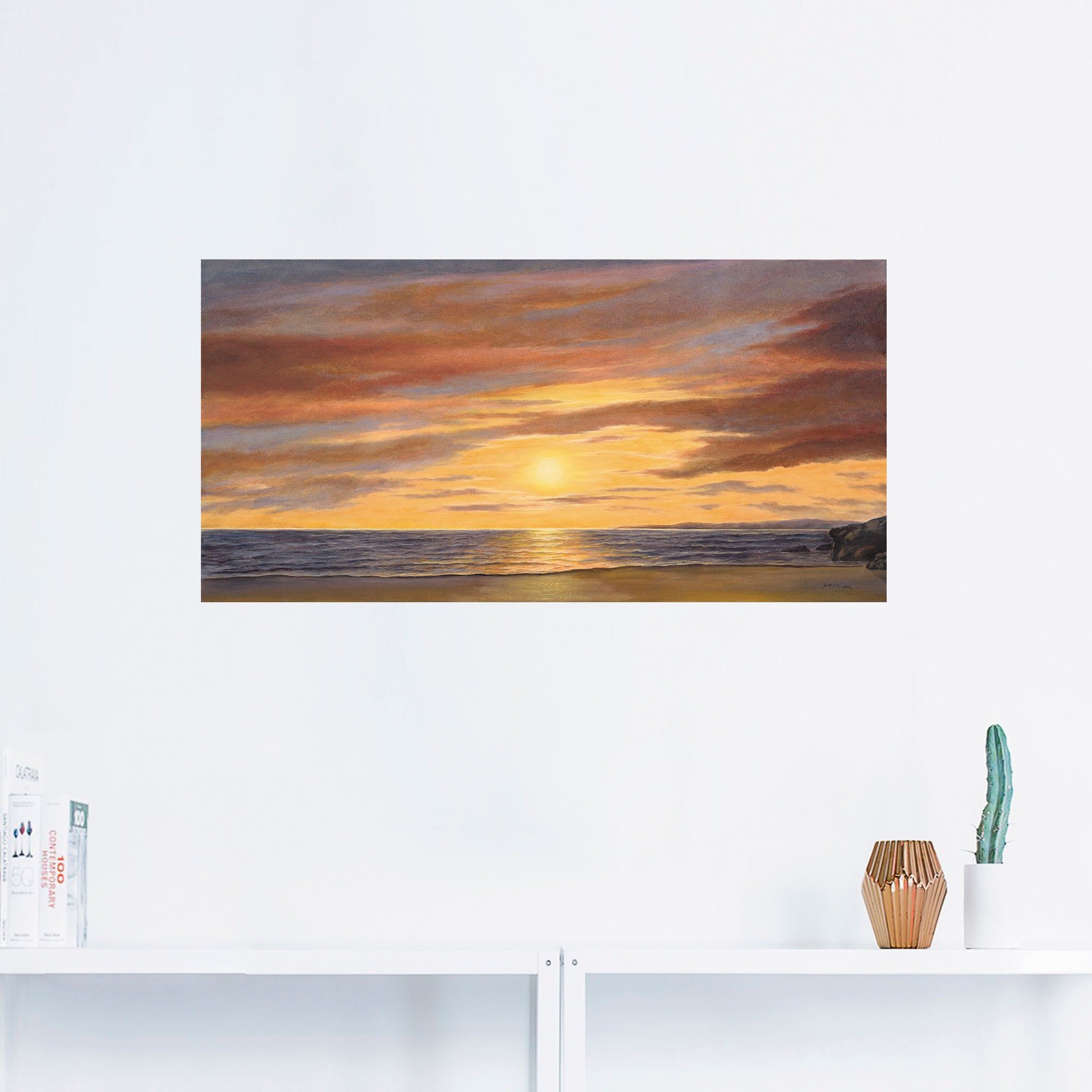 Artland Wandbild »Sonne am Strand«, Strand, (1 St.), als Alubild, Outdoorbild, Leinwandbild, Poster, Wandaufkleber