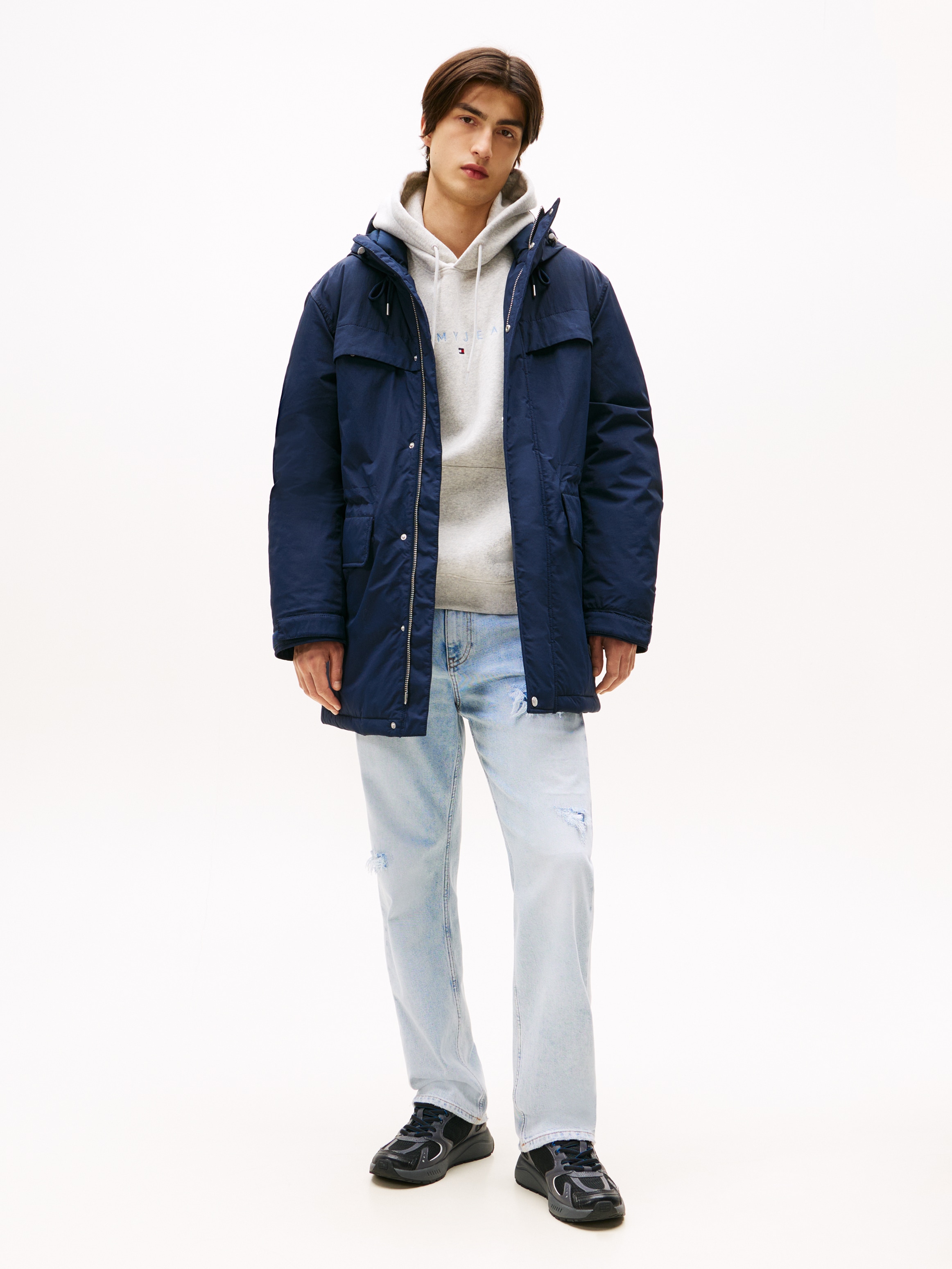 Tommy Jeans Parka »TJM CITY READY« mit Kapuze wasserabweisend, relaxed fit, mit fester Kapuze, Winterjacke