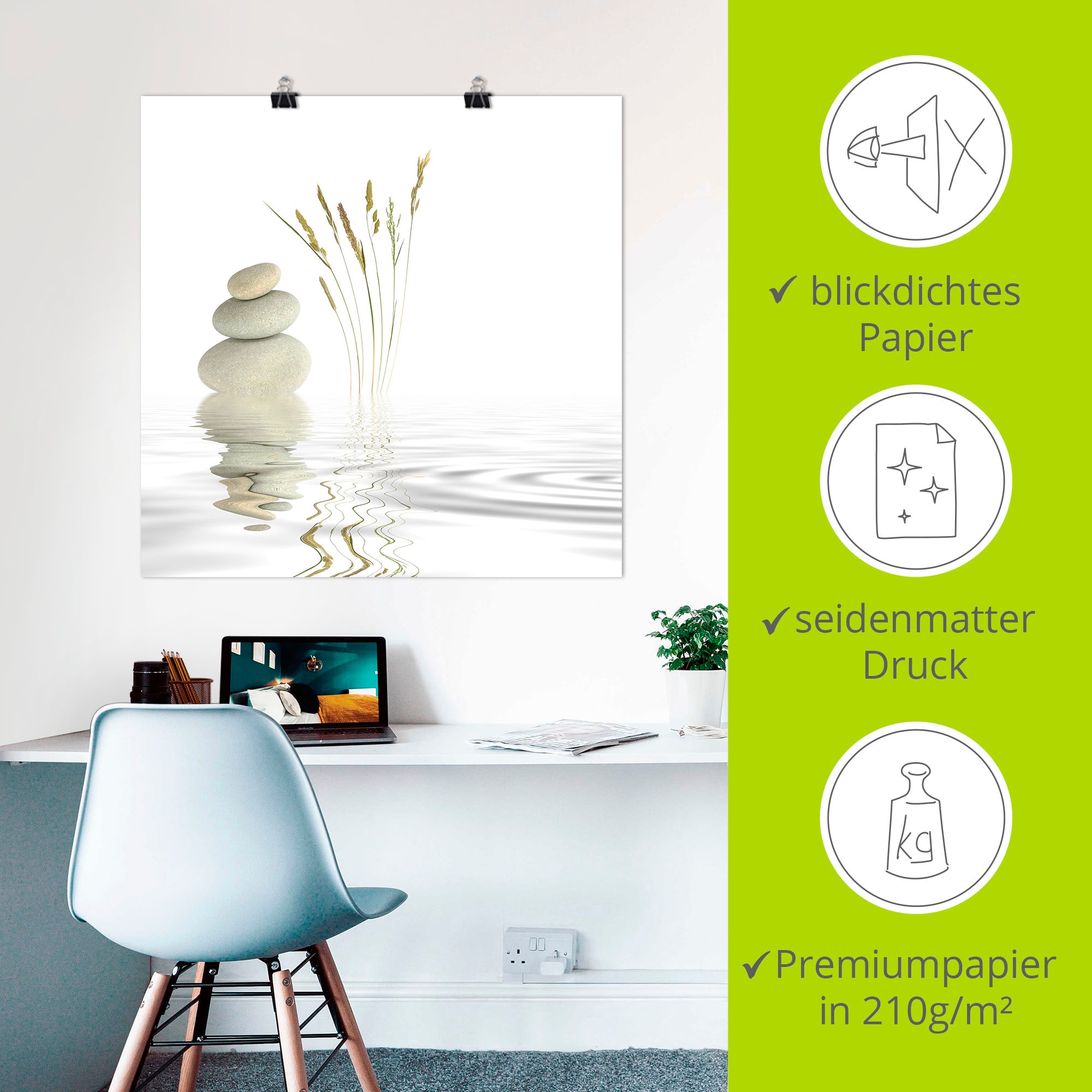 Artland Fresque murale »Zen Friede« 1 cuis tlg. als Alubild, Outdoorbild, Leinwandbild, Poster, Wandaufkleber