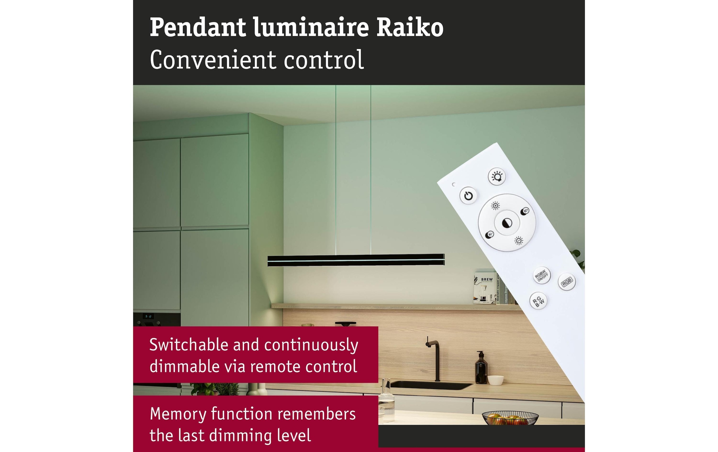Paulmann Pendelleuchte »LED Pendelleuchte Raiko« LED-Modul RGB | warmweiss - kaltweiss