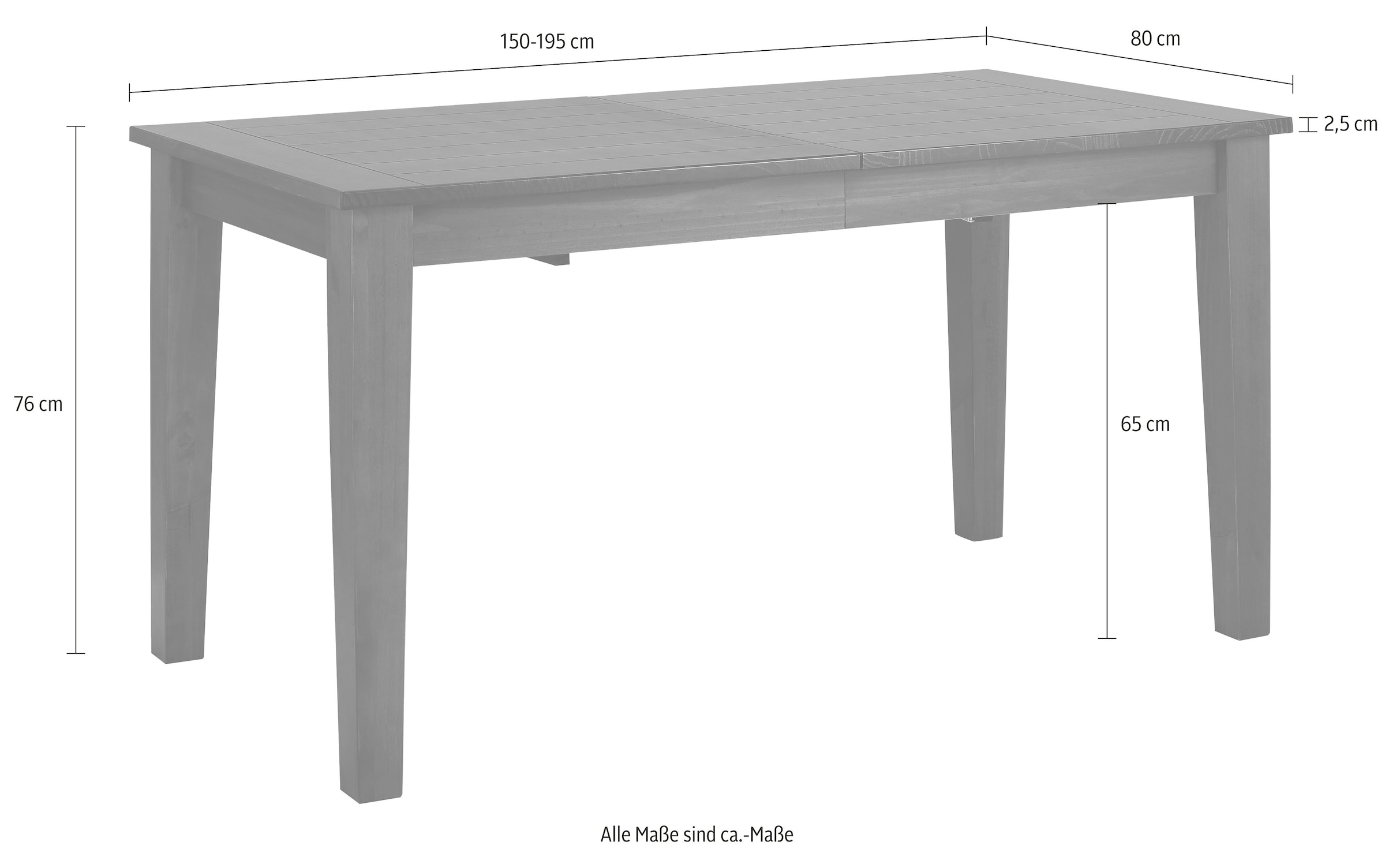 Home affaire Esstisch »America« in 2 Grössen