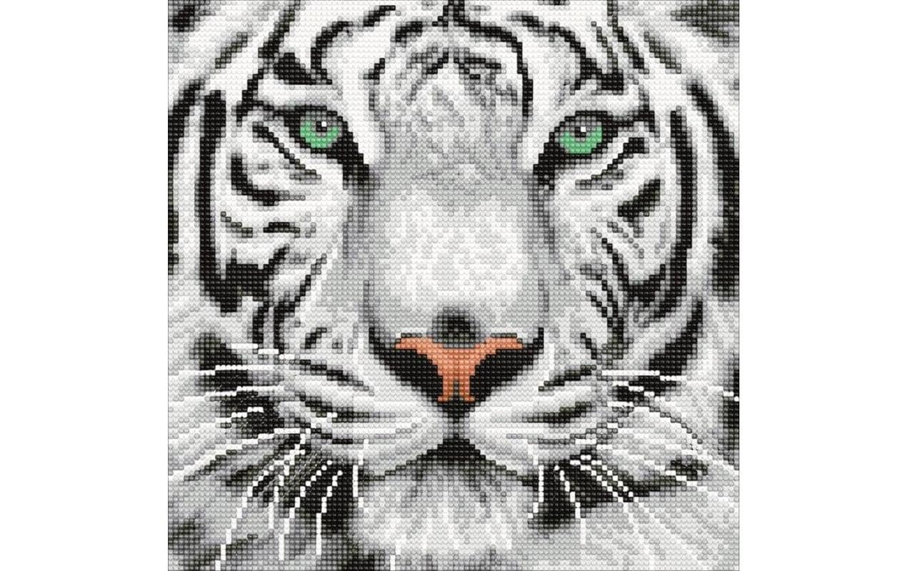 Kreativset »CRAFT Buddy Crystal Art Kit White Tiger 30 x 30 cm«, (11 tlg.)