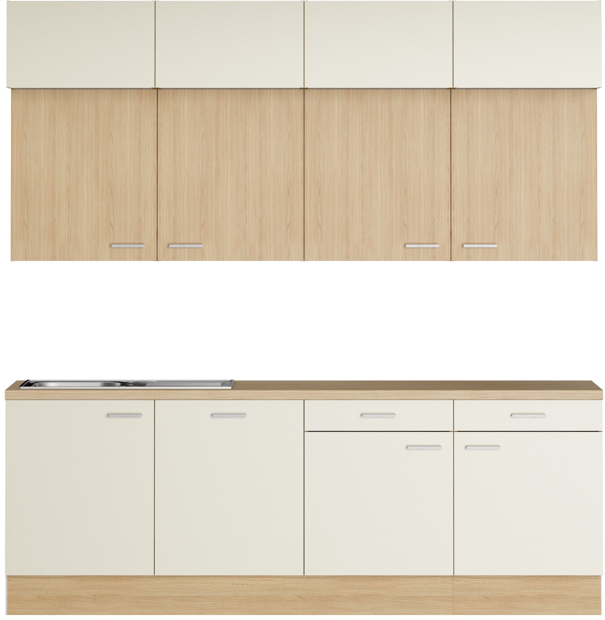 Image of KOCHSTATION Küchenzeile "KS-Lucy" Breite 240 cm, Soft-Close, inkl. Zubehör, wahlweise mit Geschirrspüler