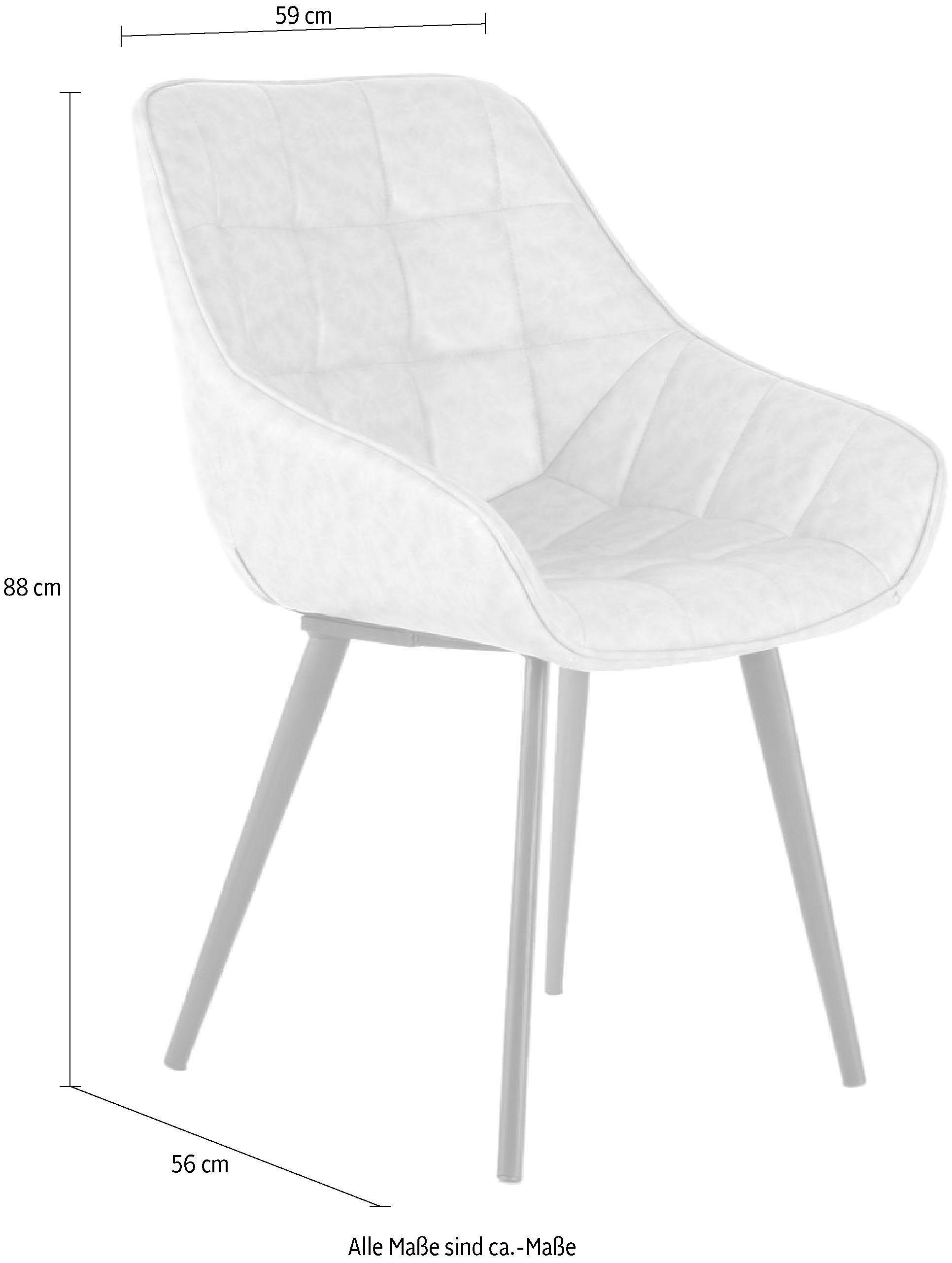 Kayoom Stuhl »Demi 325 2er-Set, Relax-Sessel, unifarbenes Farbgestaltung«, (Set), 2 St., pflegeleicht, elegante Aufmachung, in dezenten Farben
