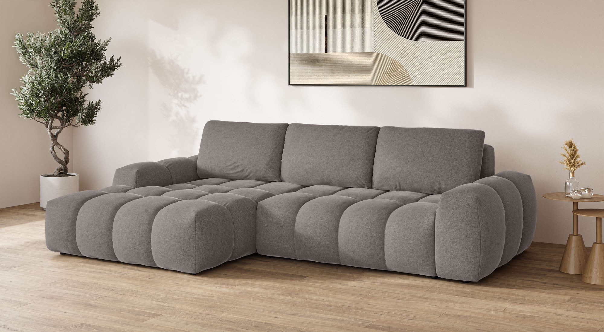 GOODproduct Canapé d'angle »AZITA L-Form, 270 cm - OTTO. Verlässliche Qualität.« wahlweise als Schlafsofa m. Bettkasten, Bubble-Optik