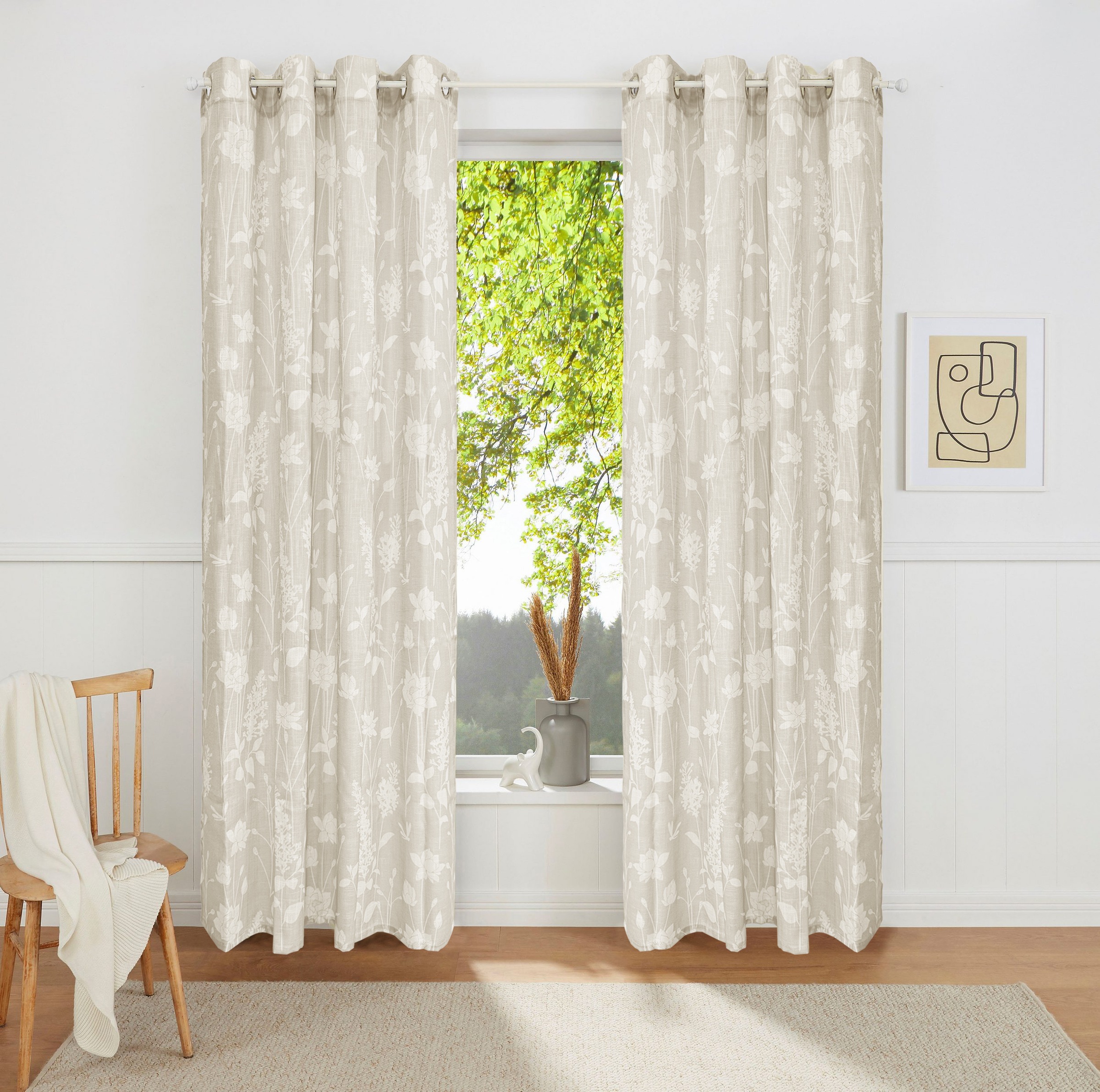 Image of GOODproduct Gardine "Linnah" Ösen 1 Stk. tlg. halbtransparent, strukturiert, Wohnzimmer, Schlafzimmer, Esszimmer