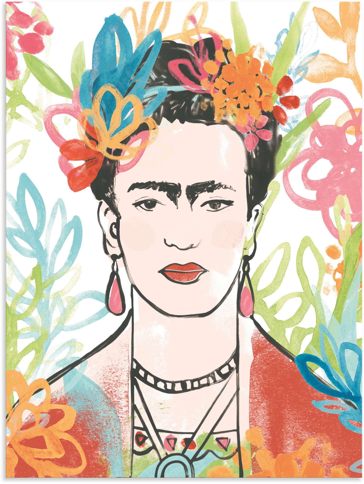 Image of Artland Wandbild »Porträt von Frida II«, Bilder von Frauen, (1 St.), in vielen Grössen & Produktarten - Alubild / Outdoorbild für den Aussenbereich, Leinwandbild, Poster, Wandaufkleber / Wandtattoo auch für Badezimmer geeignet bei Ackermann Versand Schwei