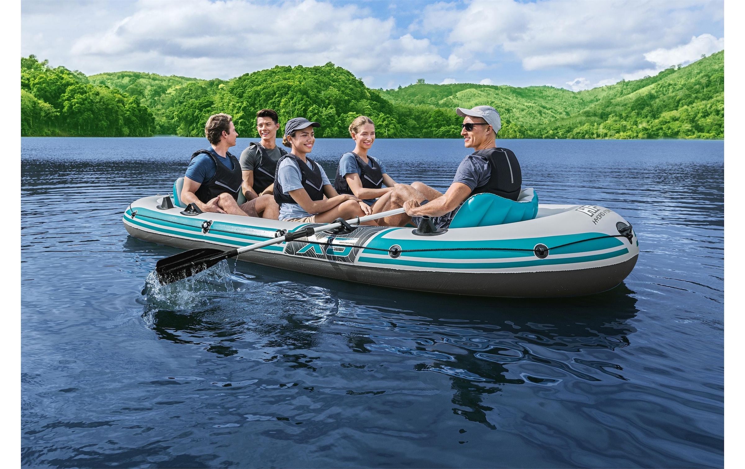Bestway Bateau pneumatique »Hydro-Force Komplett-Set Adventure Elite X5« bottes en caoutchouc