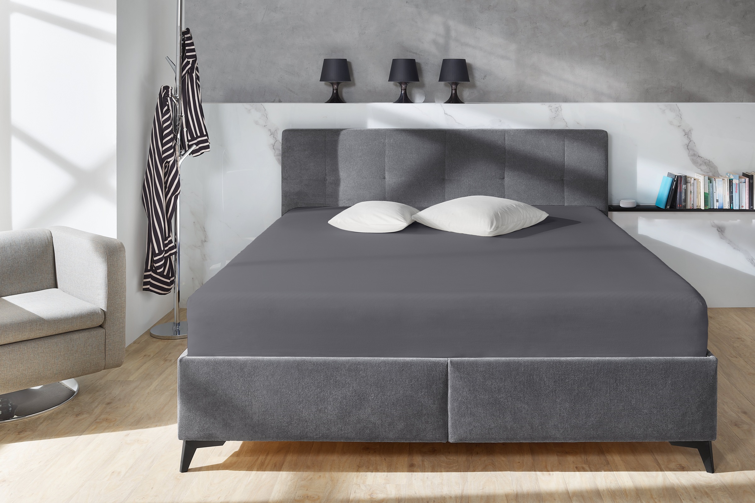 Primera Draps de lit »Elasthan-Feinjersey« PREMIUM, aus 95% gekämmter Baumwolle und 5% Elasthan, bis 28 cm Höhe