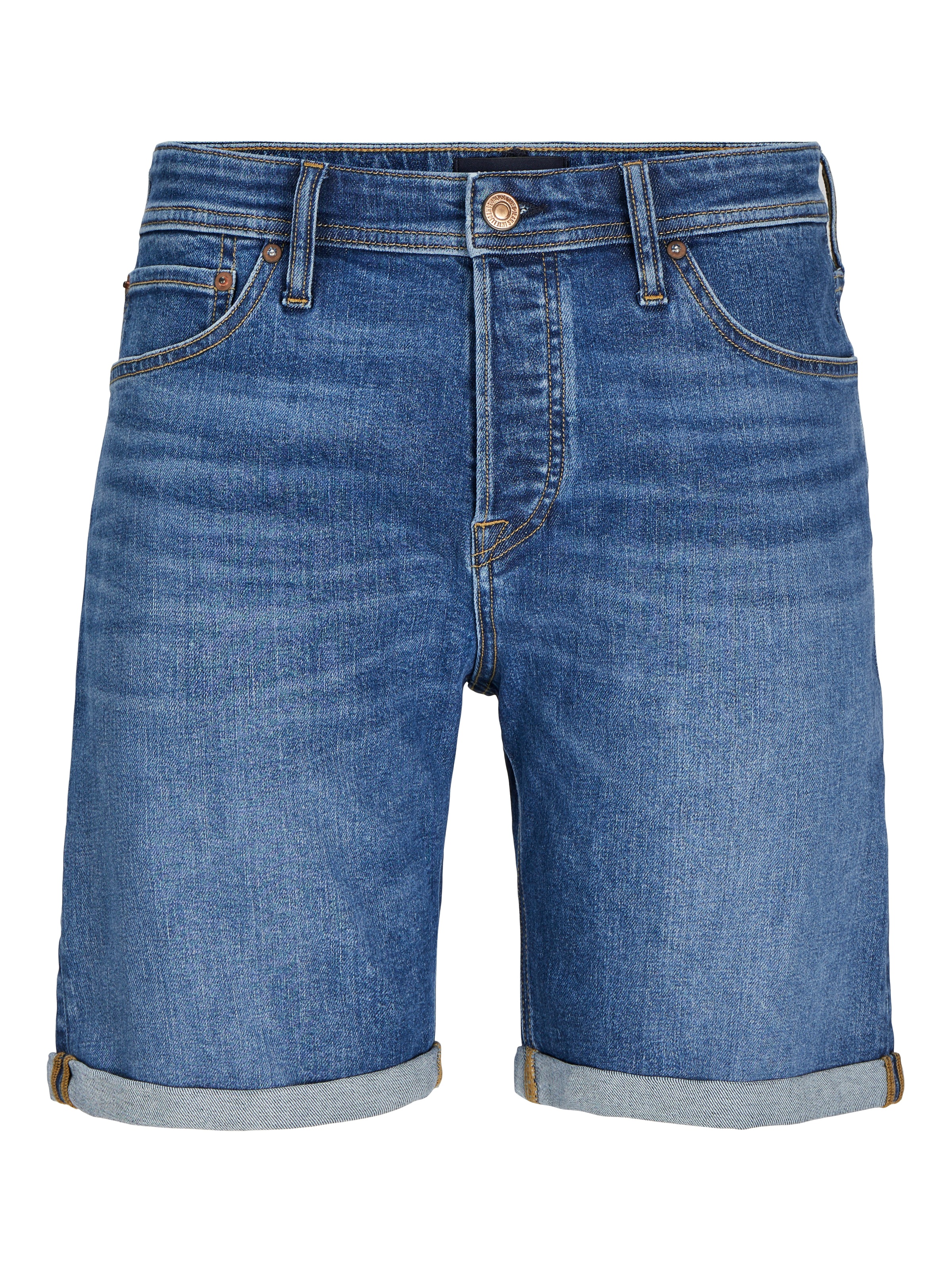 Jack & Jones Shorts »JJIORIGINAL mit stylischem Aufschlag und Knopf«, mit stylischem Aufschlag