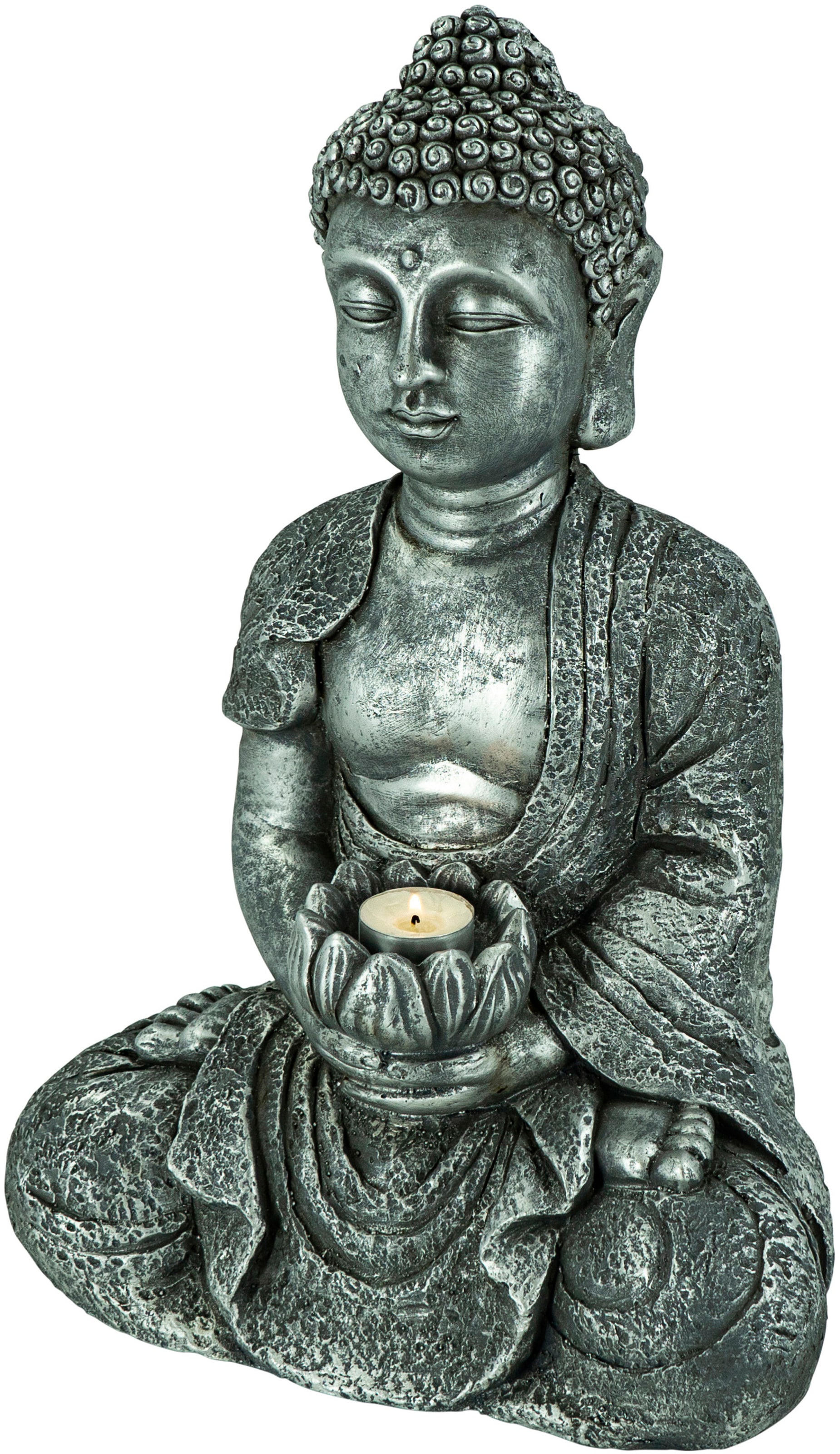 NOOR LIVING Kerzenhalter »Buddha«, (1 St.), sitzend, aus Magnesia online  shoppen