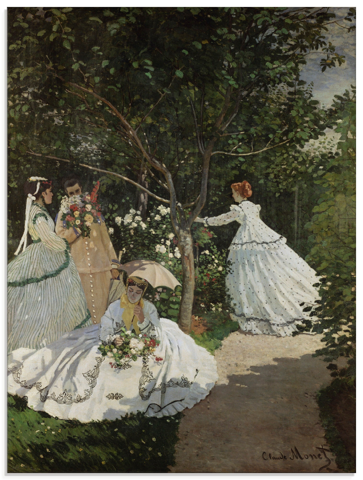 Image of Artland Glasbild »Damen im Garten in Ville d'Avray. 1867«, Frau, (1 St.) bei Ackermann Versand Schweiz