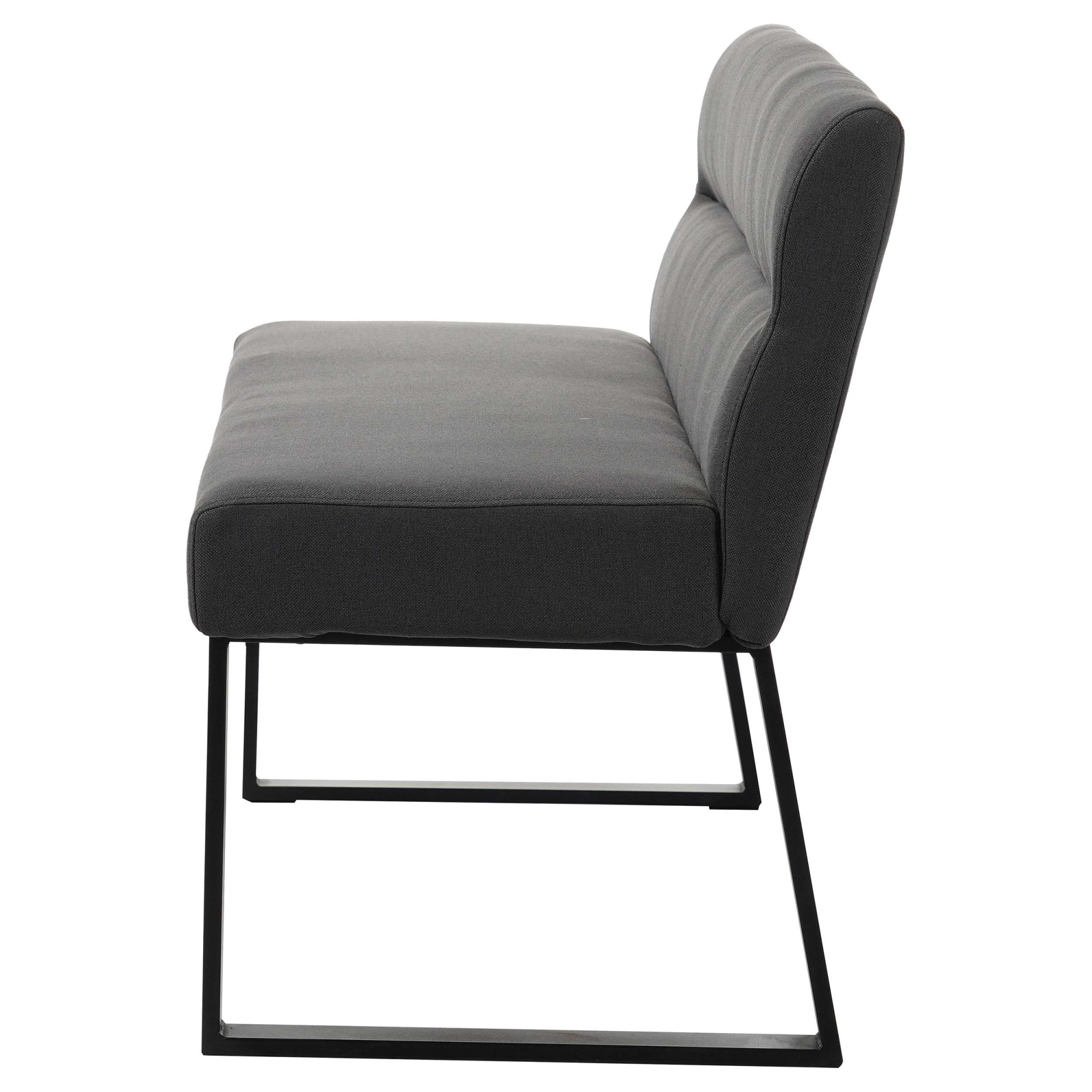 GOODproduct Essbank »Ivanna« schwarze Metallbeine, pflegeleichtem Webstoff Bezug, Breite 140 cm