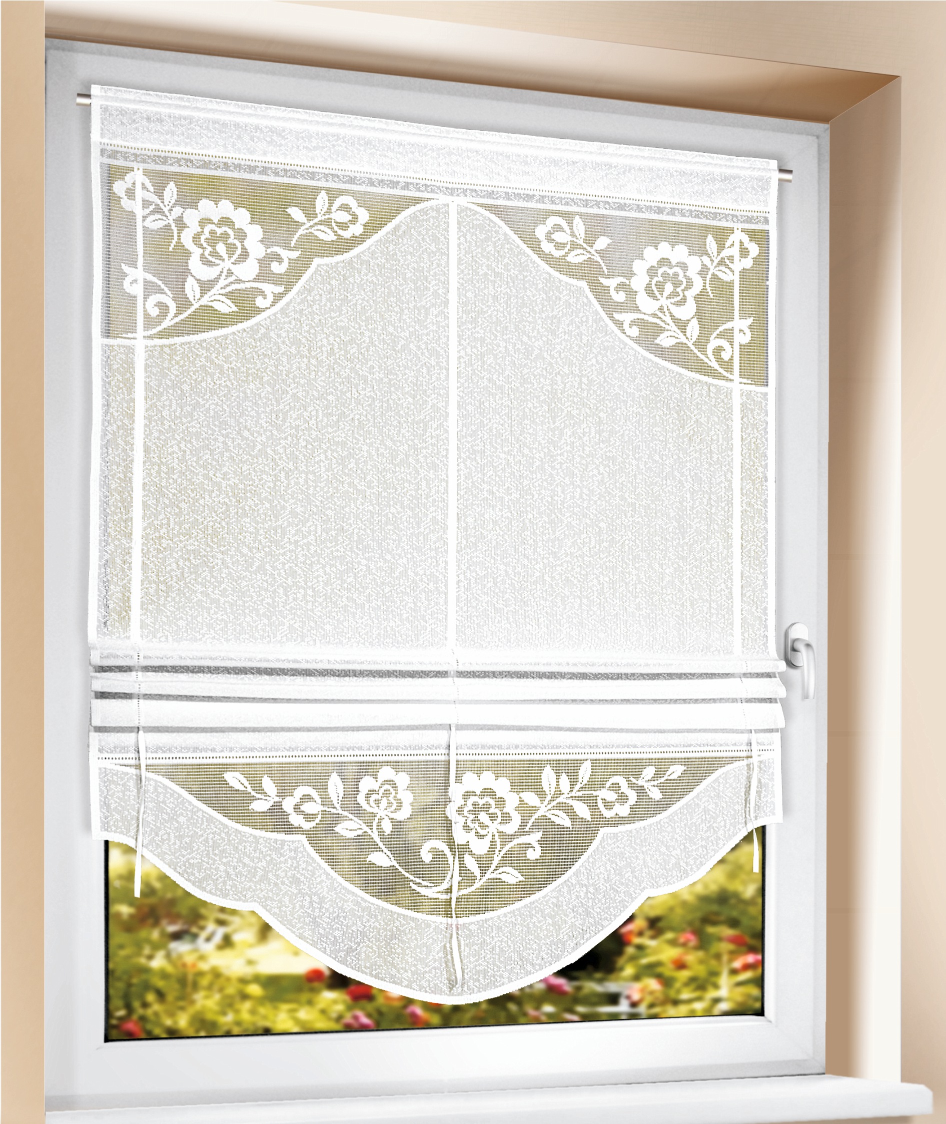 Image of WILLKOMMEN ZUHAUSE by ALBANI GROUP Raffrollo »Blume«, mit Stangendurchzug, Bändchenrollo bei Ackermann Versand Schweiz