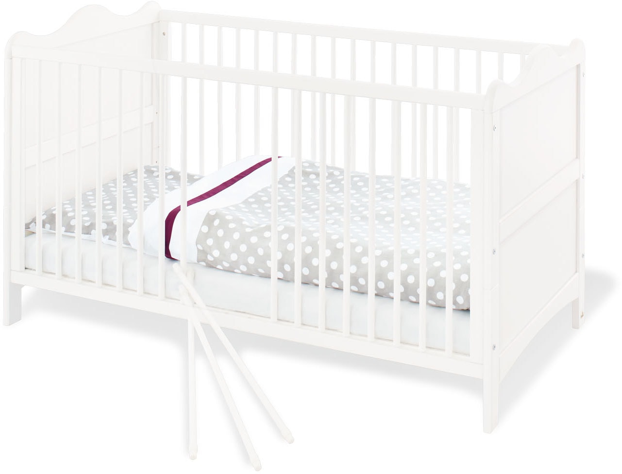 Babybett »Florentina«, Made in Europe, Liegehöhe 3-fach verstellbar, mit Schlupfsprossen