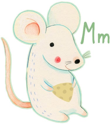 Wall-Art Wandtattoo »Maus maintenant (1 St.) Buchstabe Mouse M«