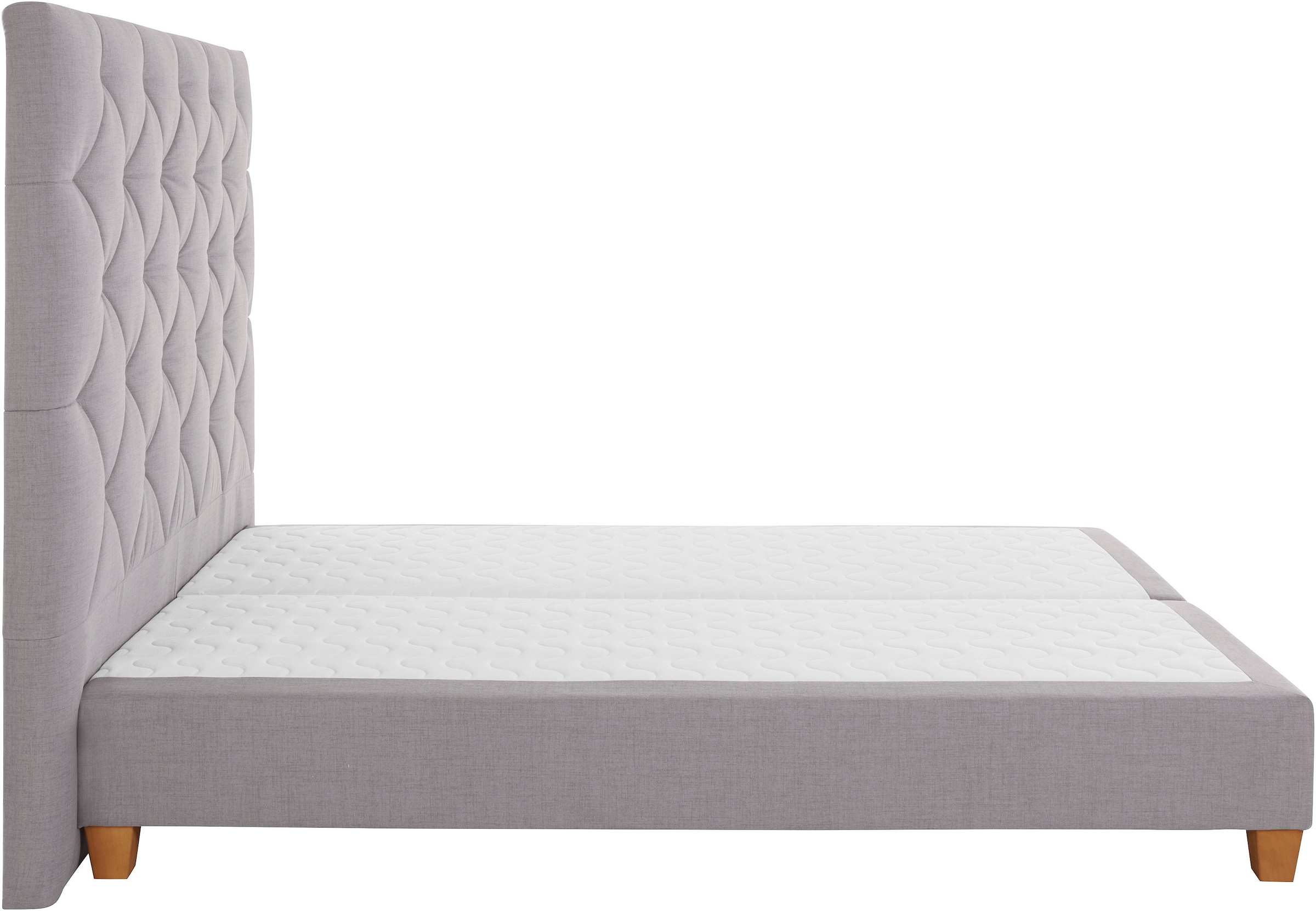 Home affaire Boxspringbett »Harmones hoch«, in 3 Breiten, Härtegrad auch im Mix mit je 1 Matratze in H2 und H3