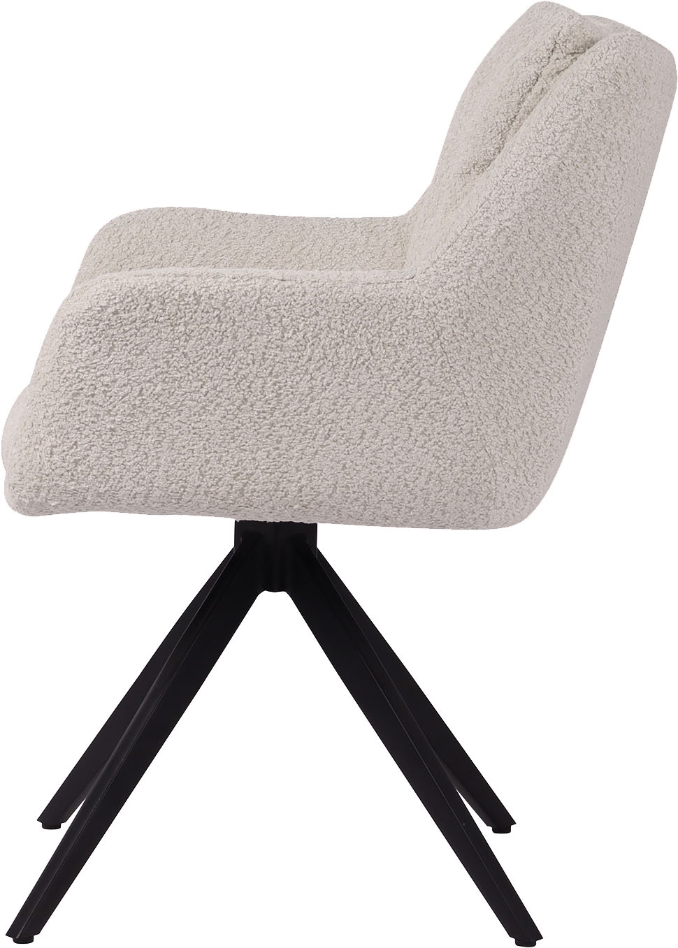 SIT Chaise avec accoudoirs »Bordeaux Bouclé Stoff mit 360° Drehfunktion & Metallgestel« () Fonction pivotante flexible & revêtement bouclé Öko-Tex pour le confort