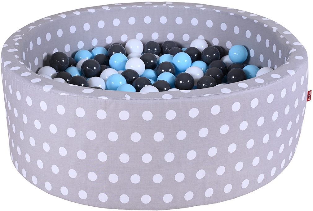 Image of Knorrtoys® Bällebad »Soft, Grey White Dots«, & 300 Bälle creme/Grey/lightBlue; Made in Europe bei Ackermann Versand Schweiz